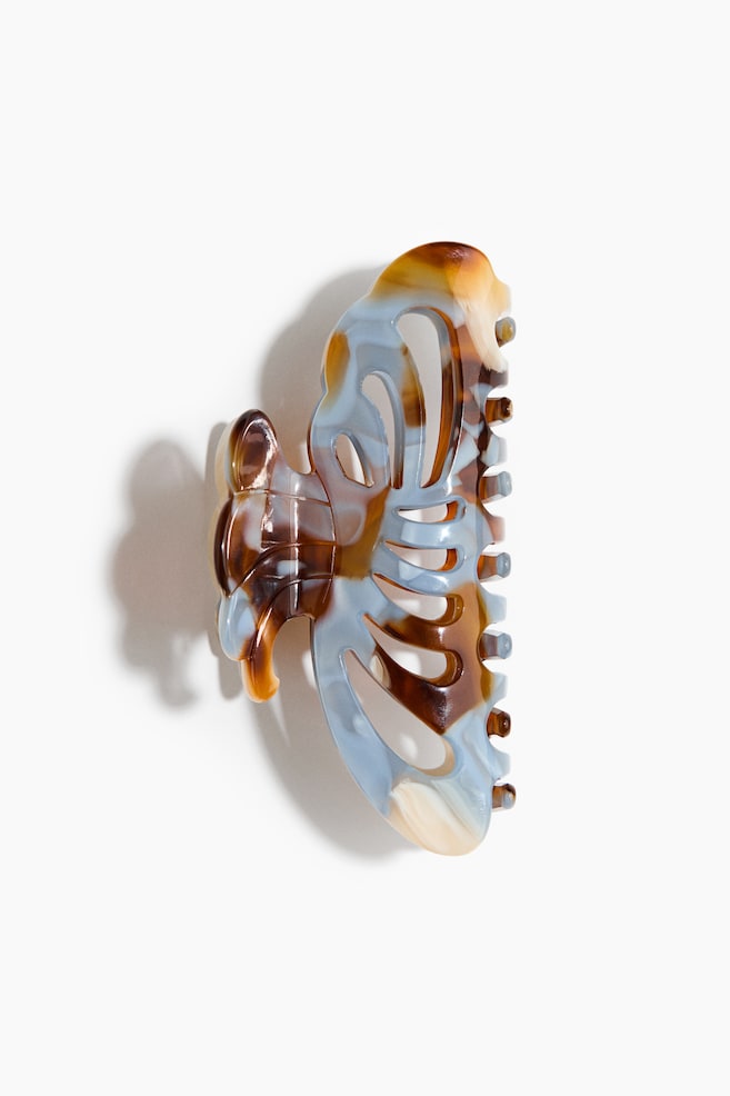 Hair Claw - Light blue/patterned - 1