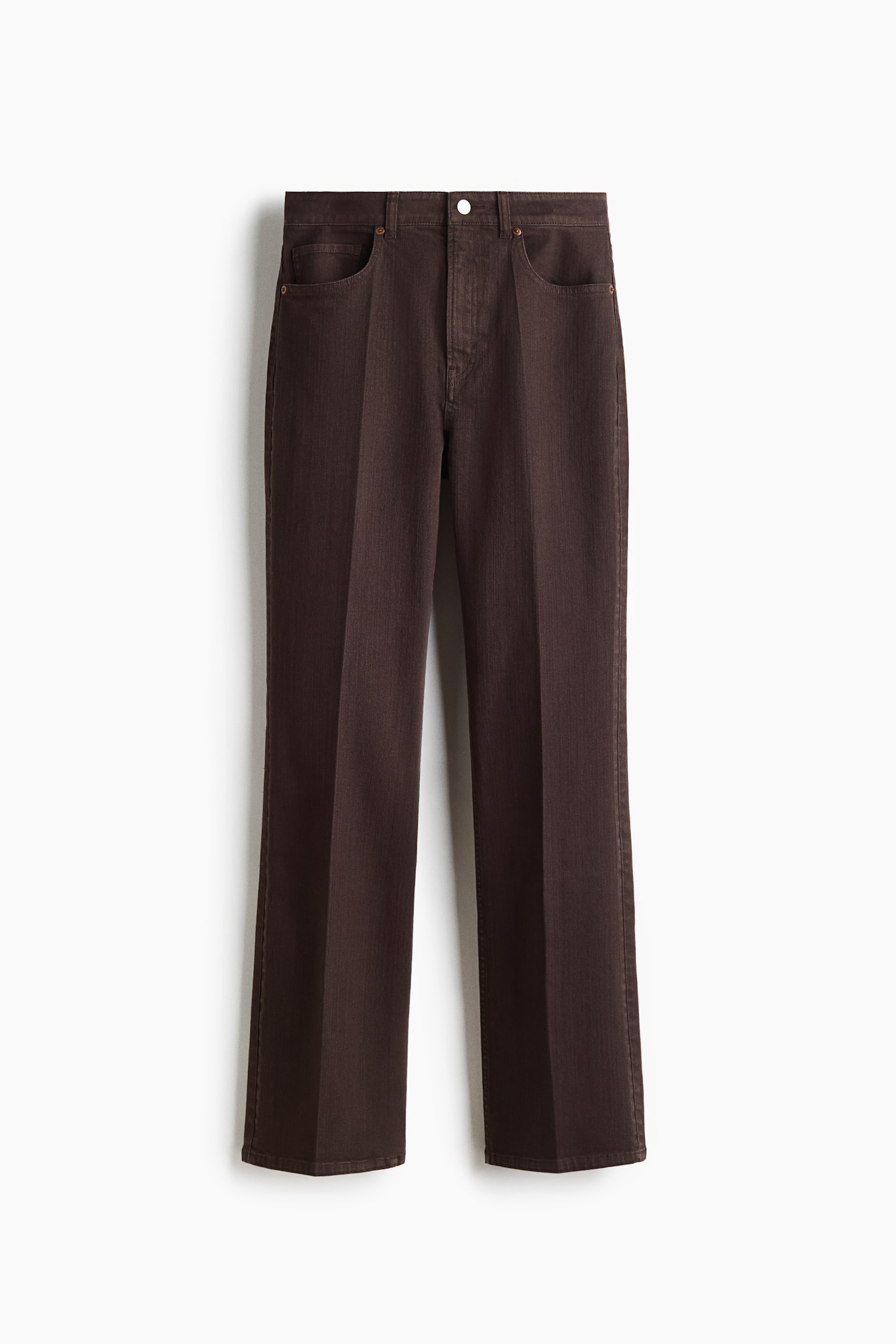 Женские джинсы H&M Bootcut High, цвет: Тёмный коричневый — фото 1