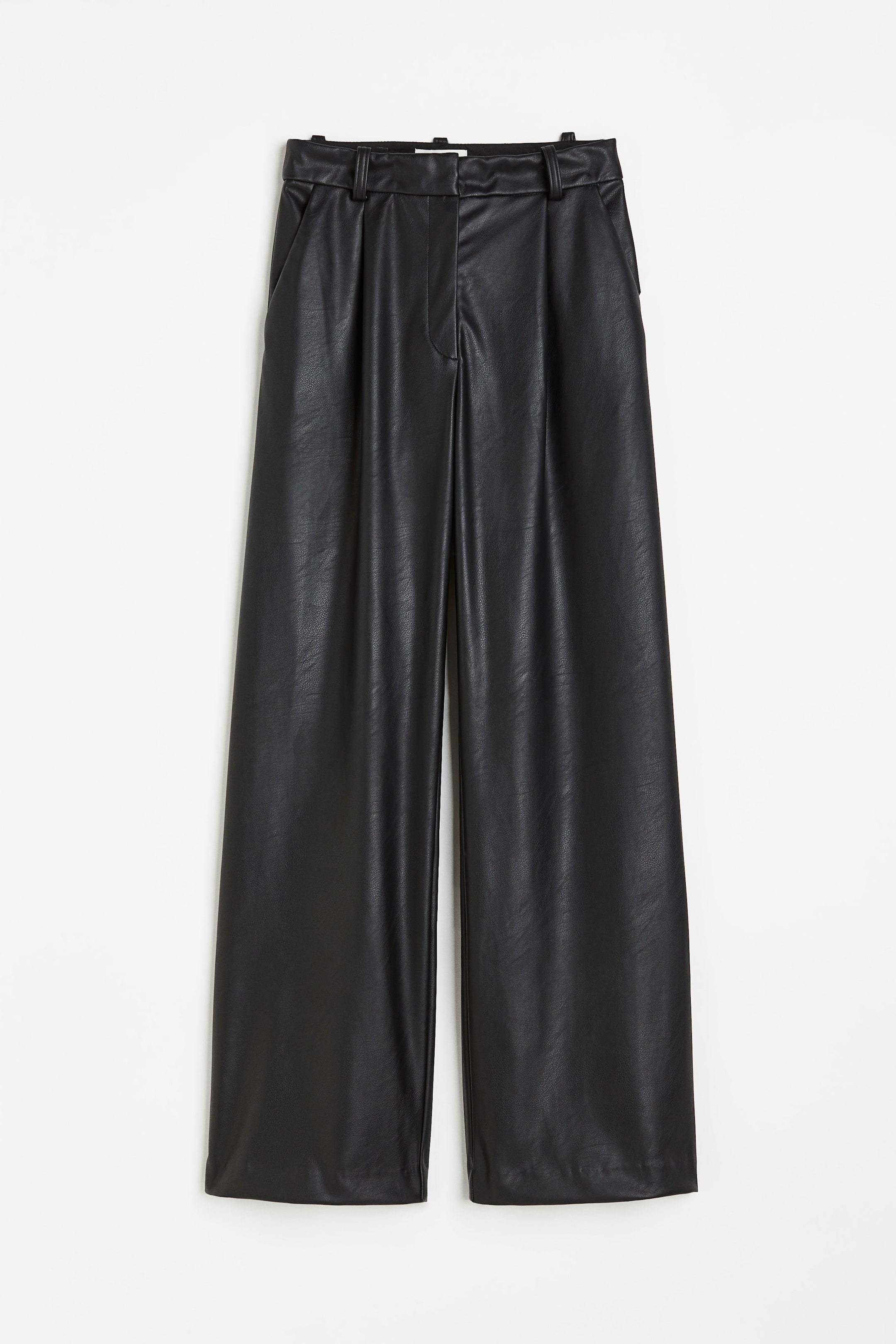 Wide-leg Coated Pants