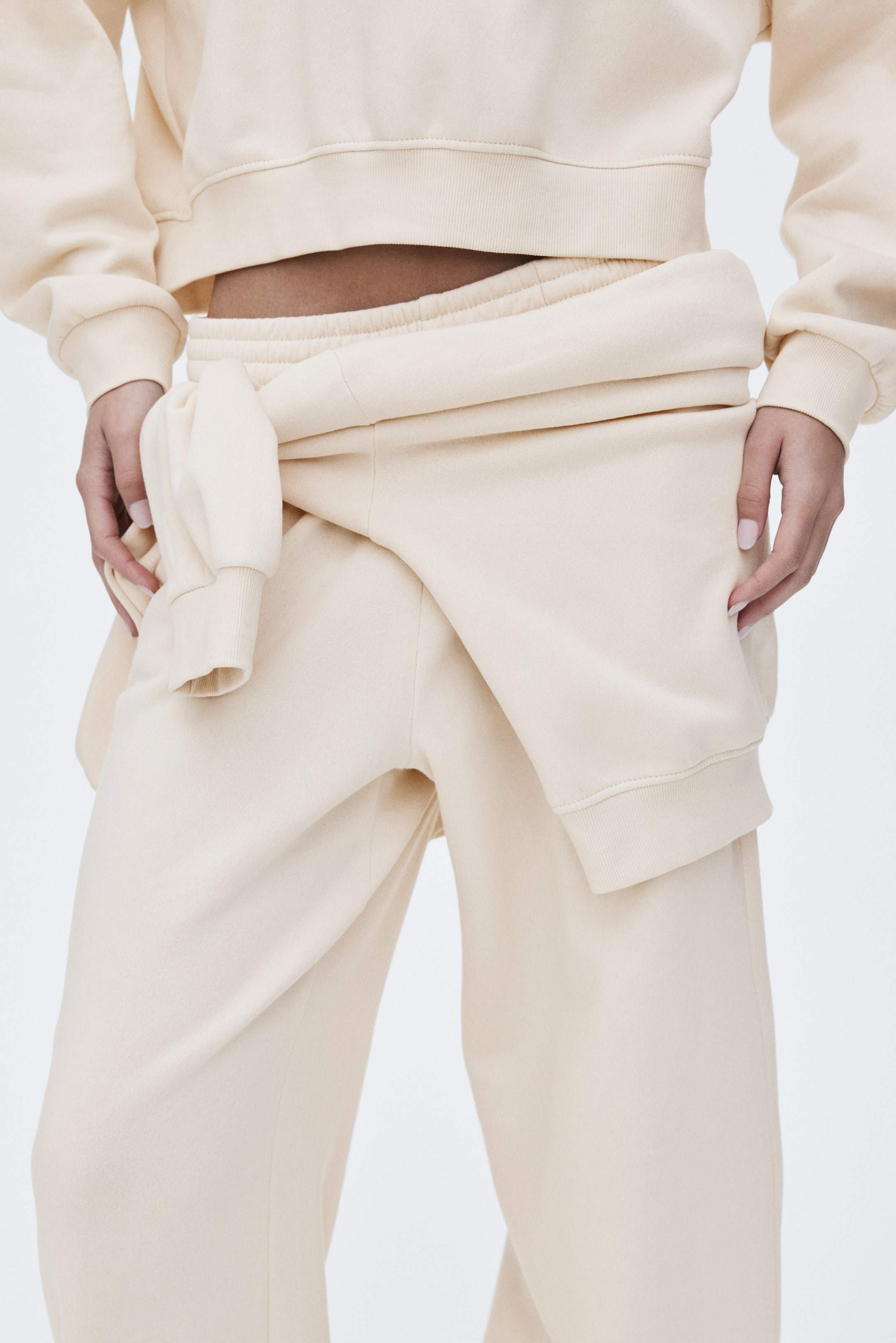 Grotere afbeelding bekijken: 2-piece sweatshirt set - Lichtbeige - DAMES | H&M BE 2