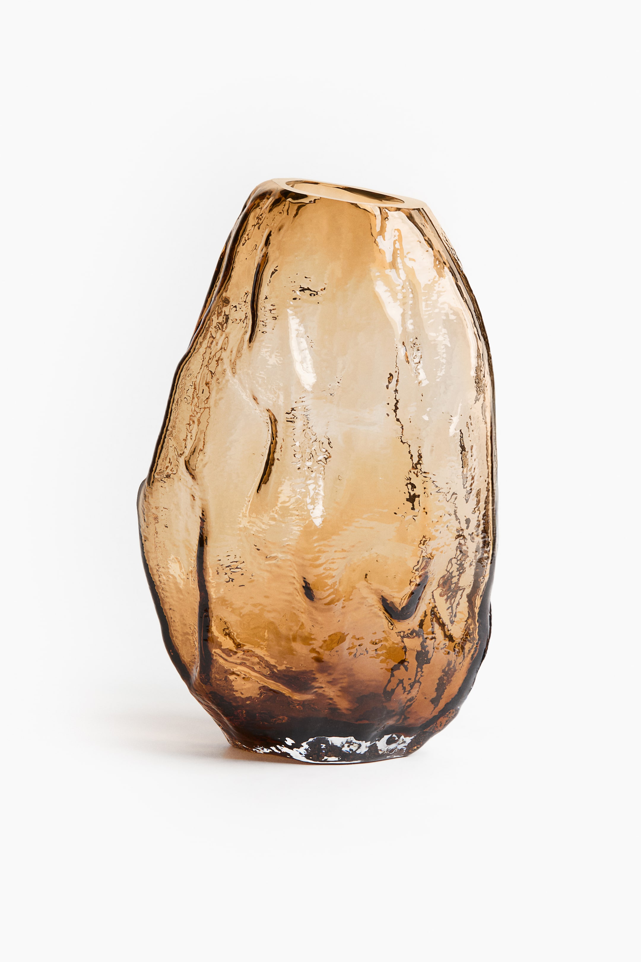 Vase en verre texturé