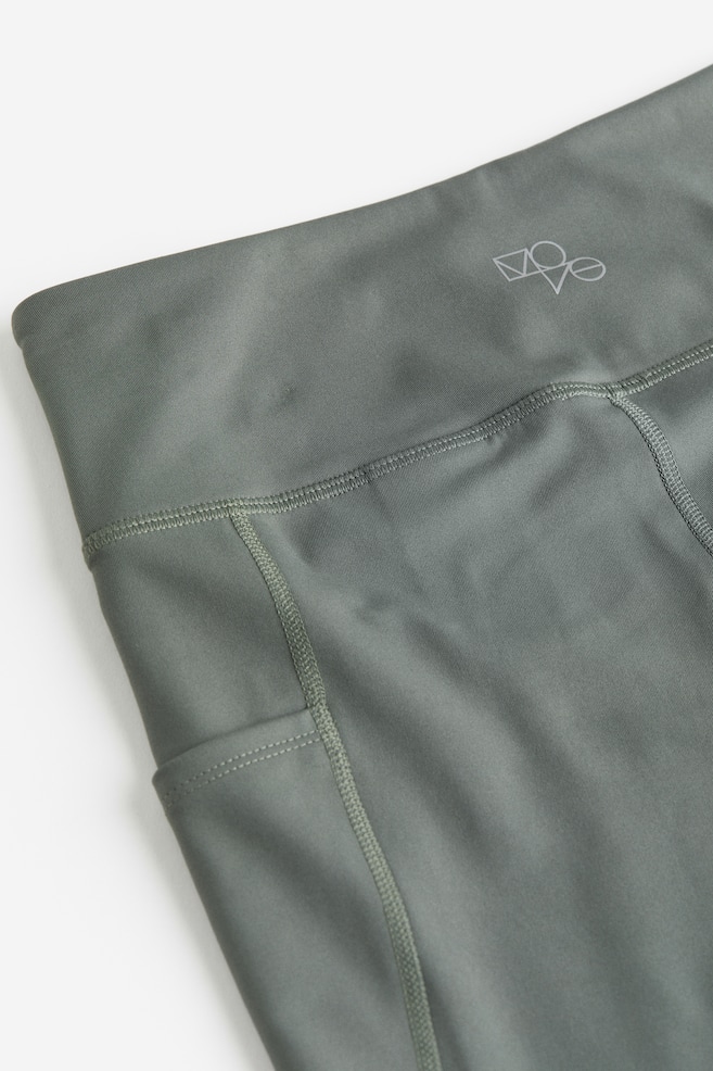 DryMove™ Pocket-detail sports tights - Dark khaki green/Black/Dark green/Light khaki green/dc/dc - 5
