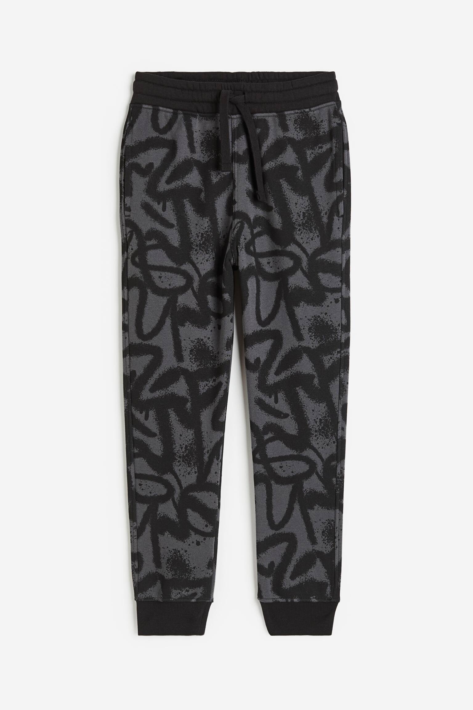 Quần nỉ - Màu xám đậm/Hoa văn - 1