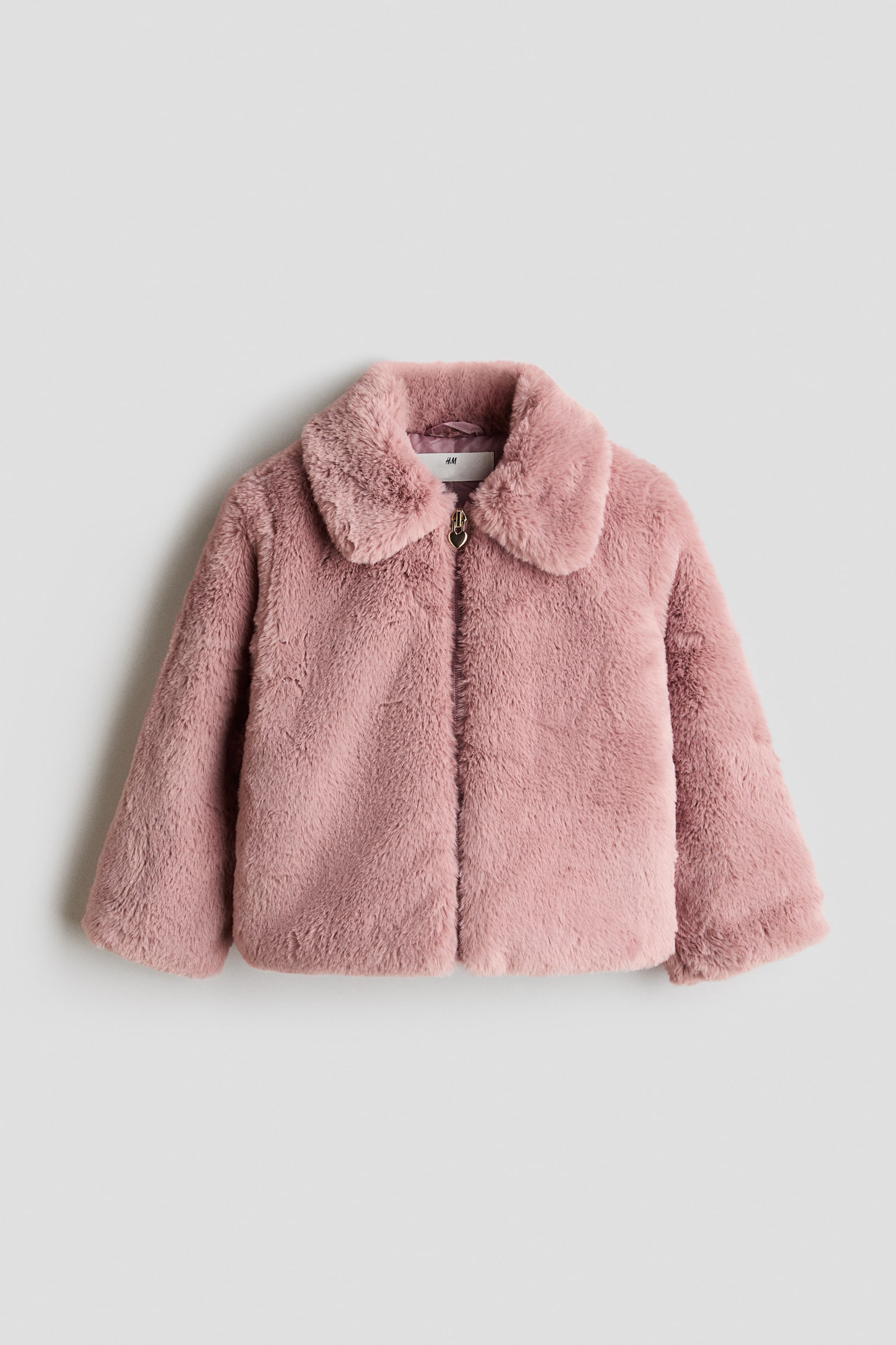 Fluffy jacket - Dusty pink/Mole/Black