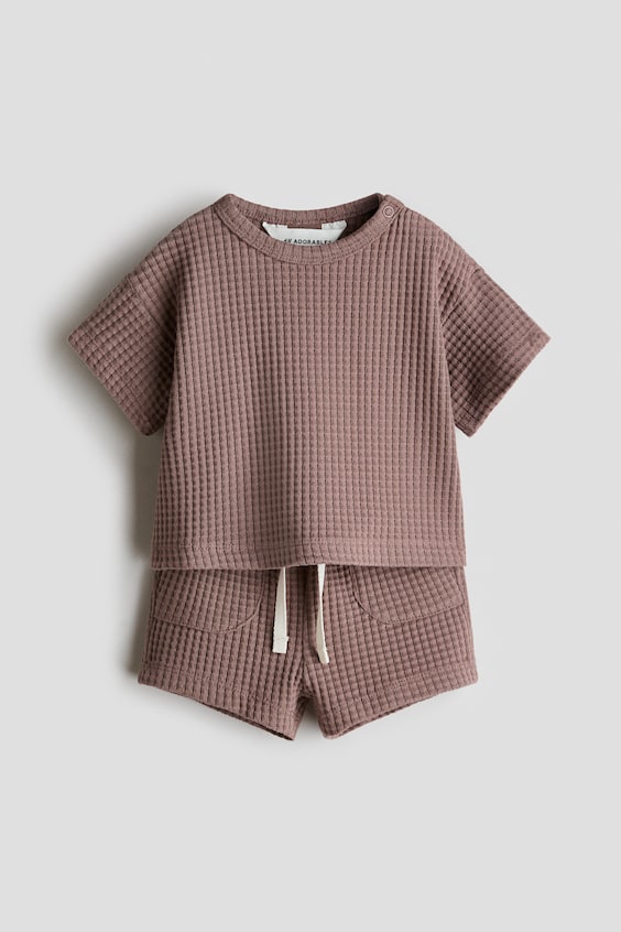 Детские топы H&M 2-Piece Waffled Cotton Set