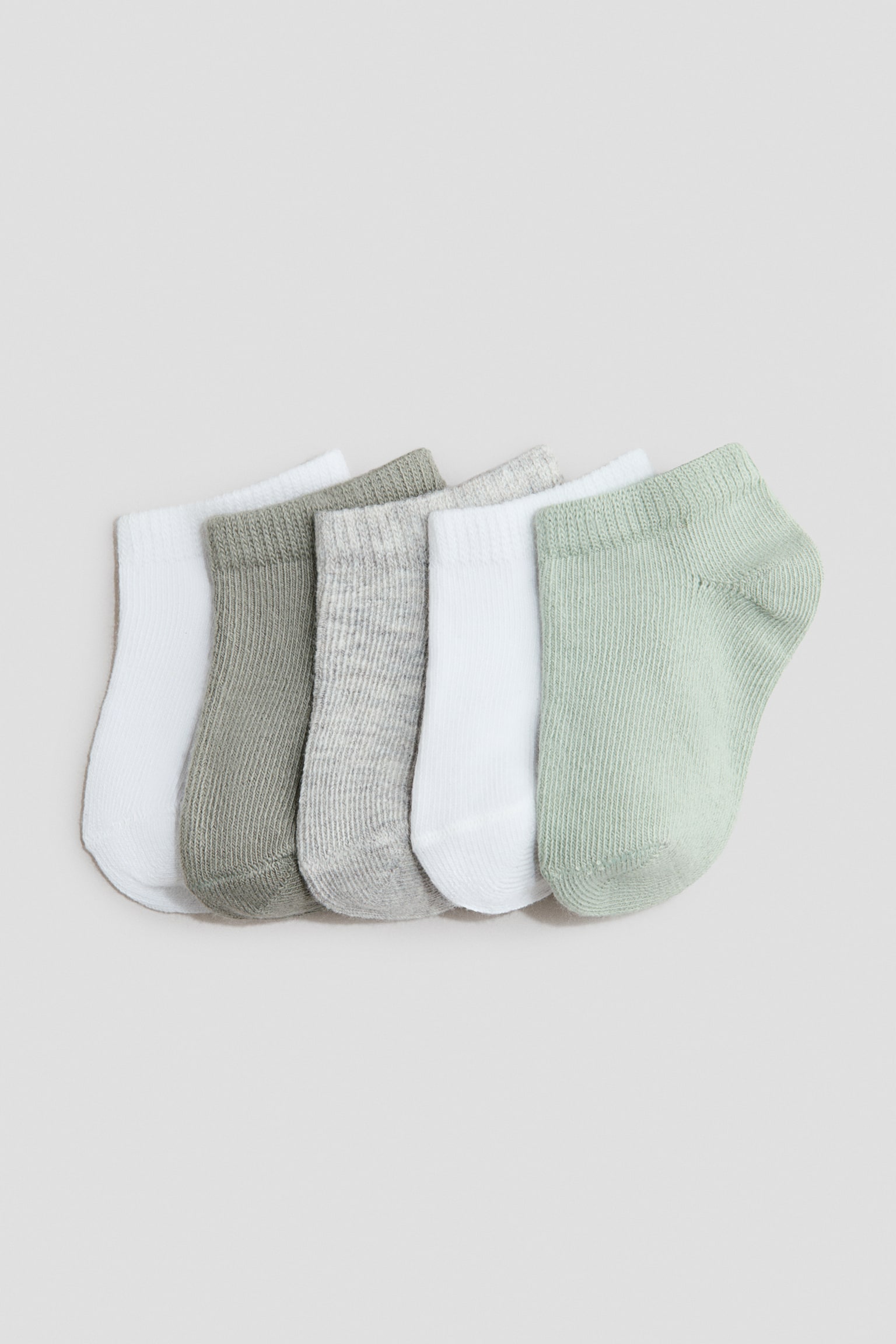5-pack trainer socks - Green/White/Blue/White/Light purple/Pink/White/Dark blue/Blue/Yellow/Turquoise/Black/White/Light grey/White/Pink/Light grey/Turquoise/Light blue - 1