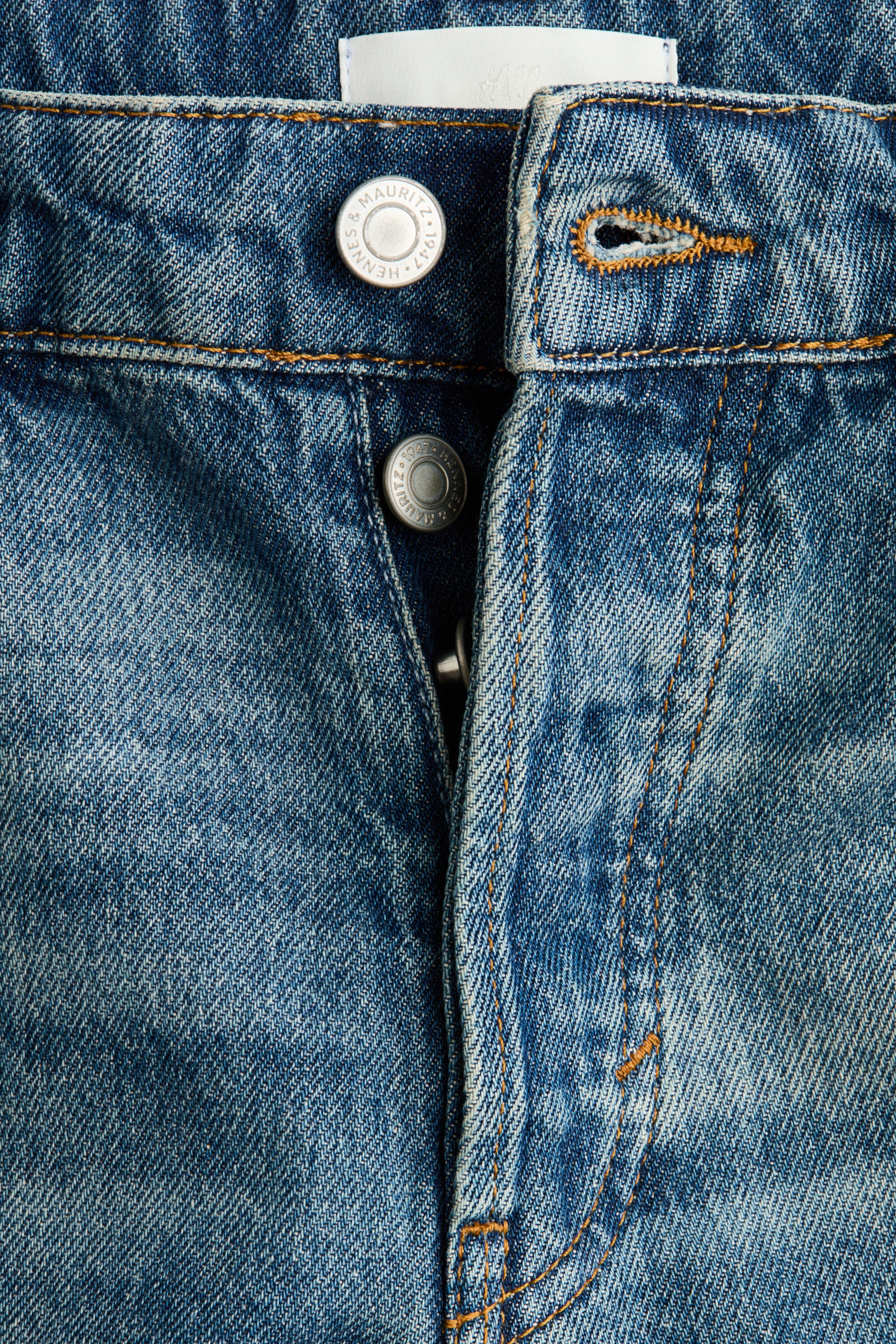 Büyük resmi görüntüle: Wide Leg Regular Waist Jeans - Kot mavisi - KADIN | H&M TR 2