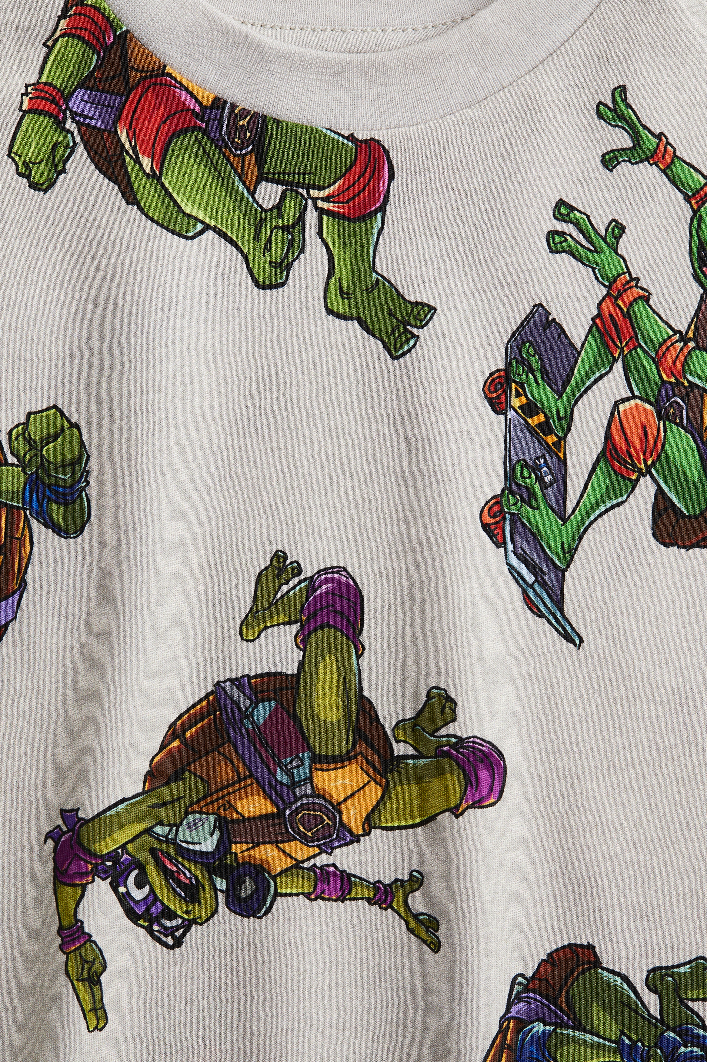 Oversized Printed T-Shirt - Light gray/TMNT - Kids | H&M US