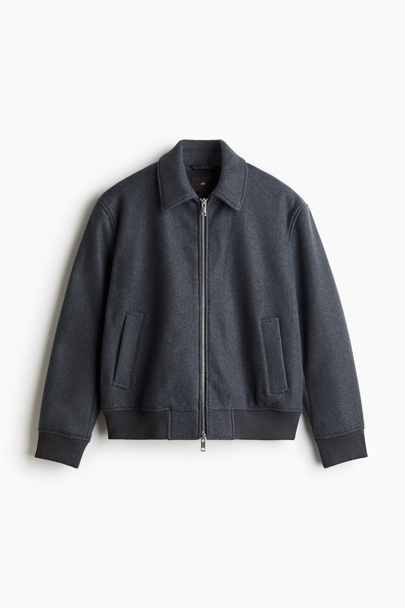 Wool-blend jacket - Dark grey/Navy blue - 2