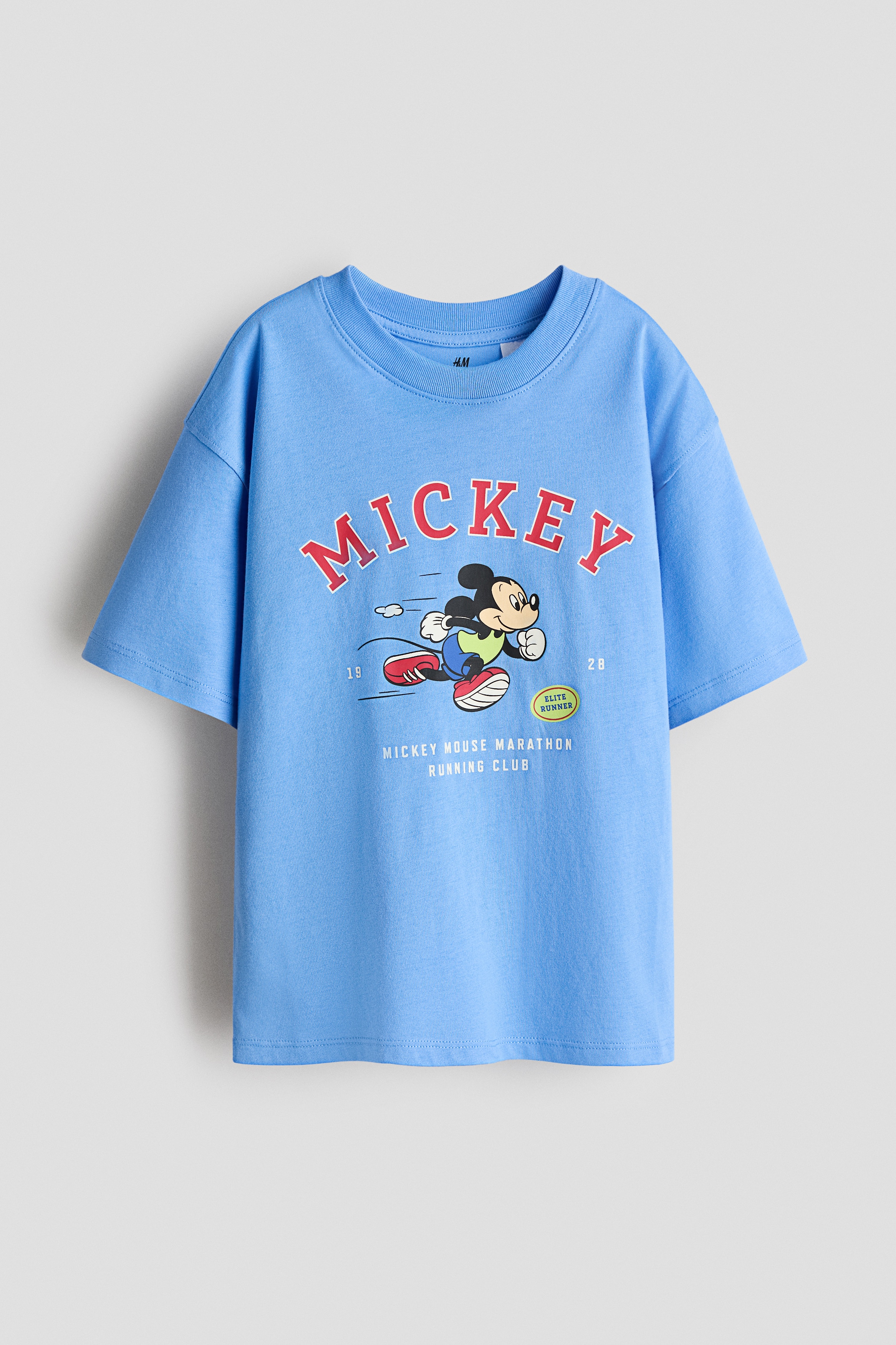 Blue/Mickey Mouse Printed Cotton T-Shirt for kids | H&M US