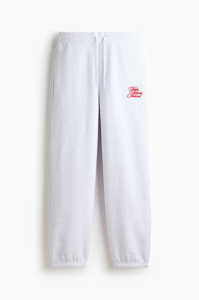 Loose Fit Sweatpants - Light grey marl/Fortes Fortuna/Bright green - 1