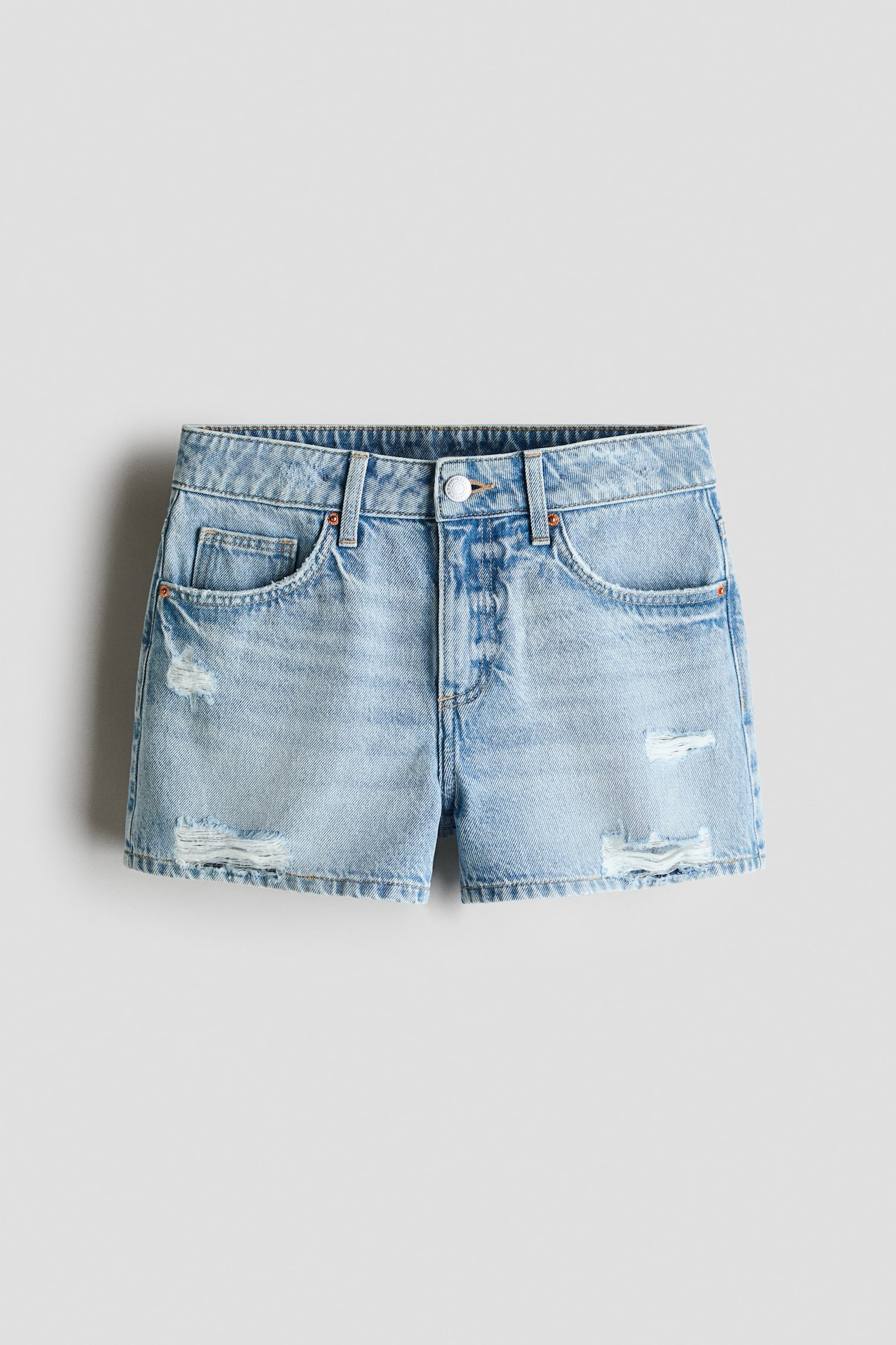 Relaxed-Fit Denim Shorts - Light denim blue/Denim black/Denim blue
