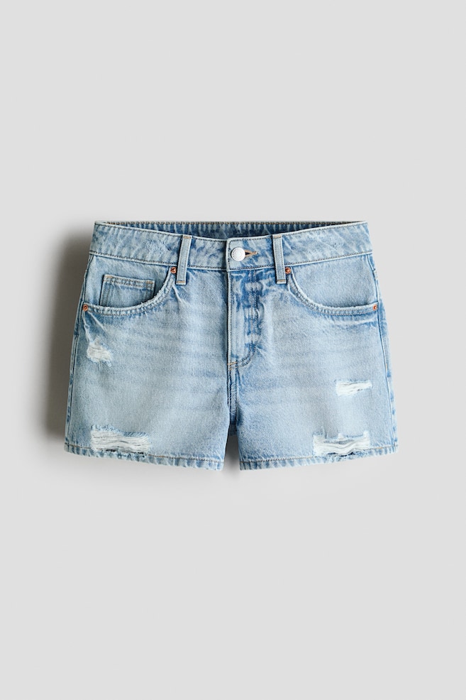 Shorts Relaxed Fit en denim - Azul denim claro/Gris claro/Azul denim claro/Negro denim - 1