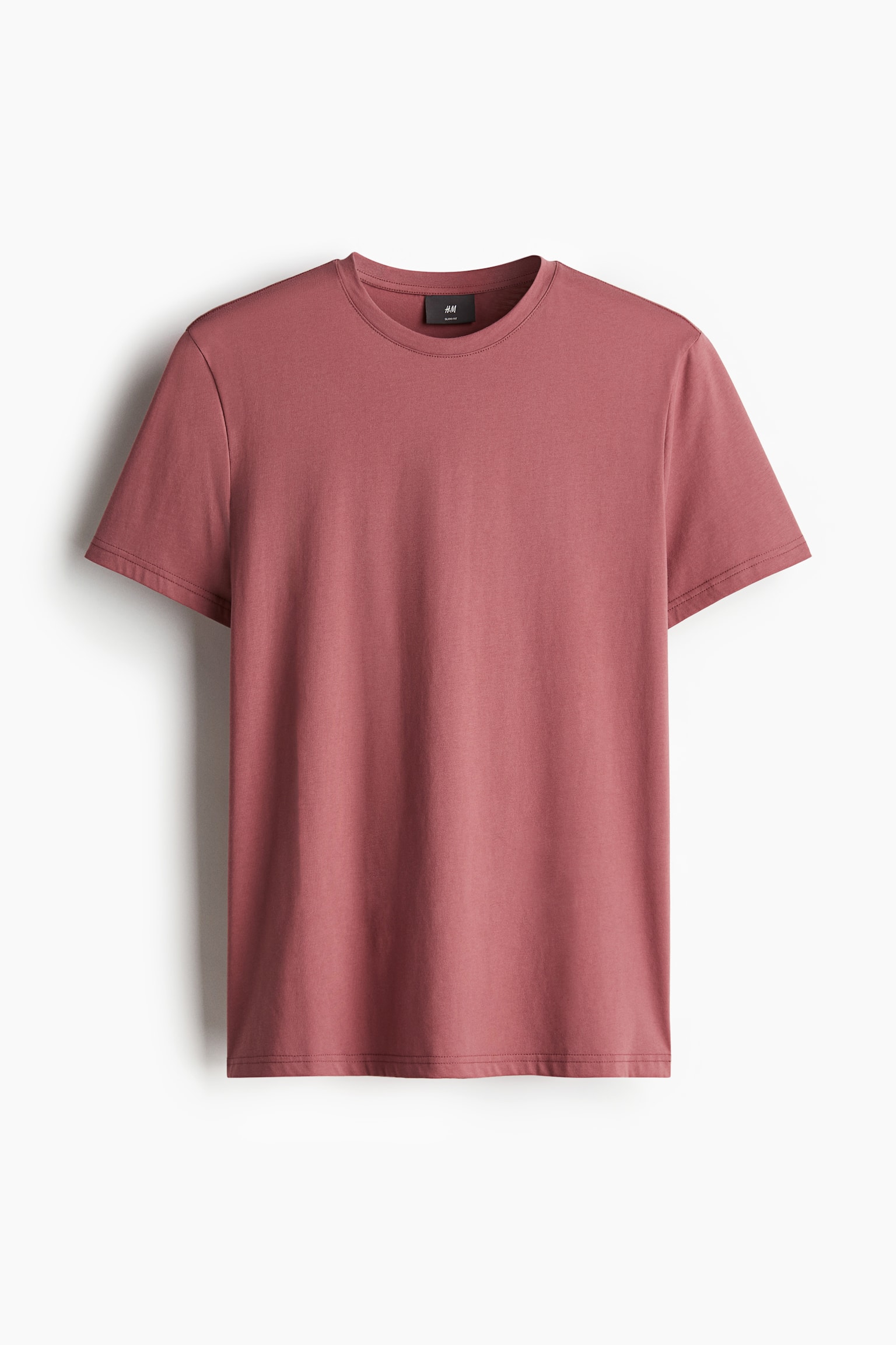 Slim Fit Pima cotton T-shirt - Raspberry red/Light brown/Dark khaki green/Black/Navy blue/Light blue/White/Mint green/Light grey marl/Yellow/Light blue/Turquoise/Navy blue/Beige/Beige - 2