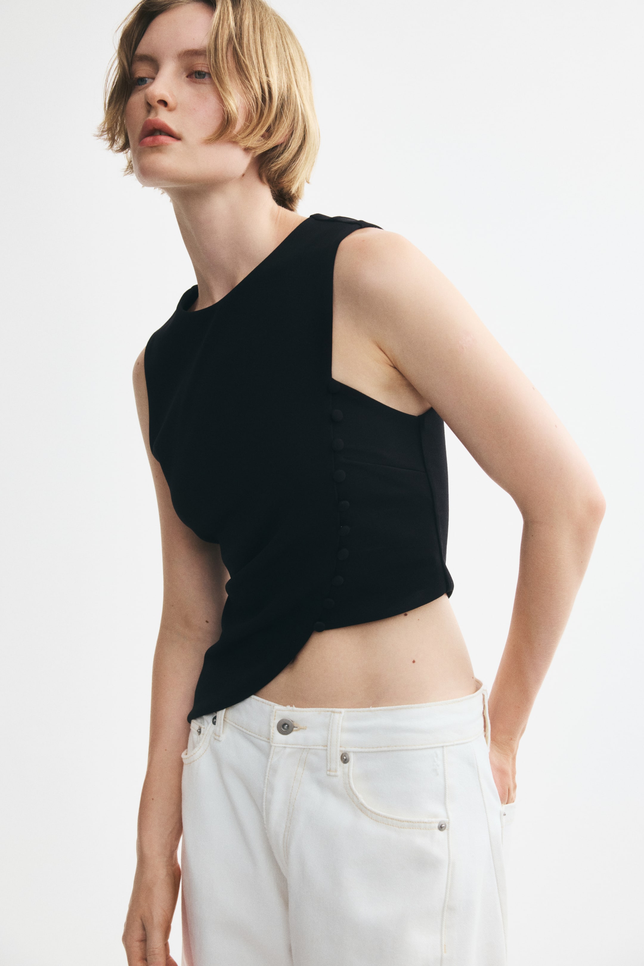 Asymmetric Jersey Top