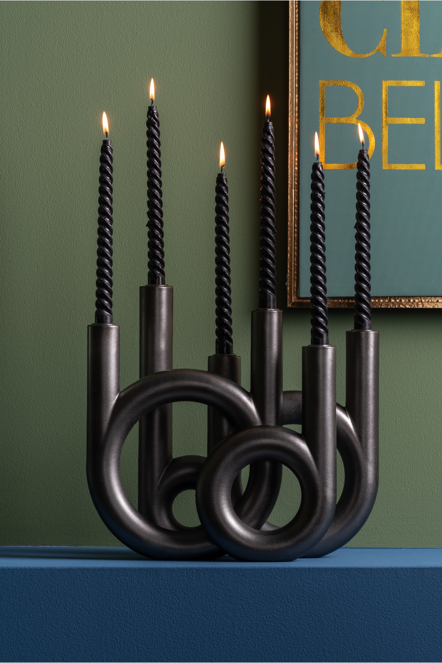 Rings Groot Chandelier - Gris Foncé Métallisé/Or Métallique/Blanc Métallisé