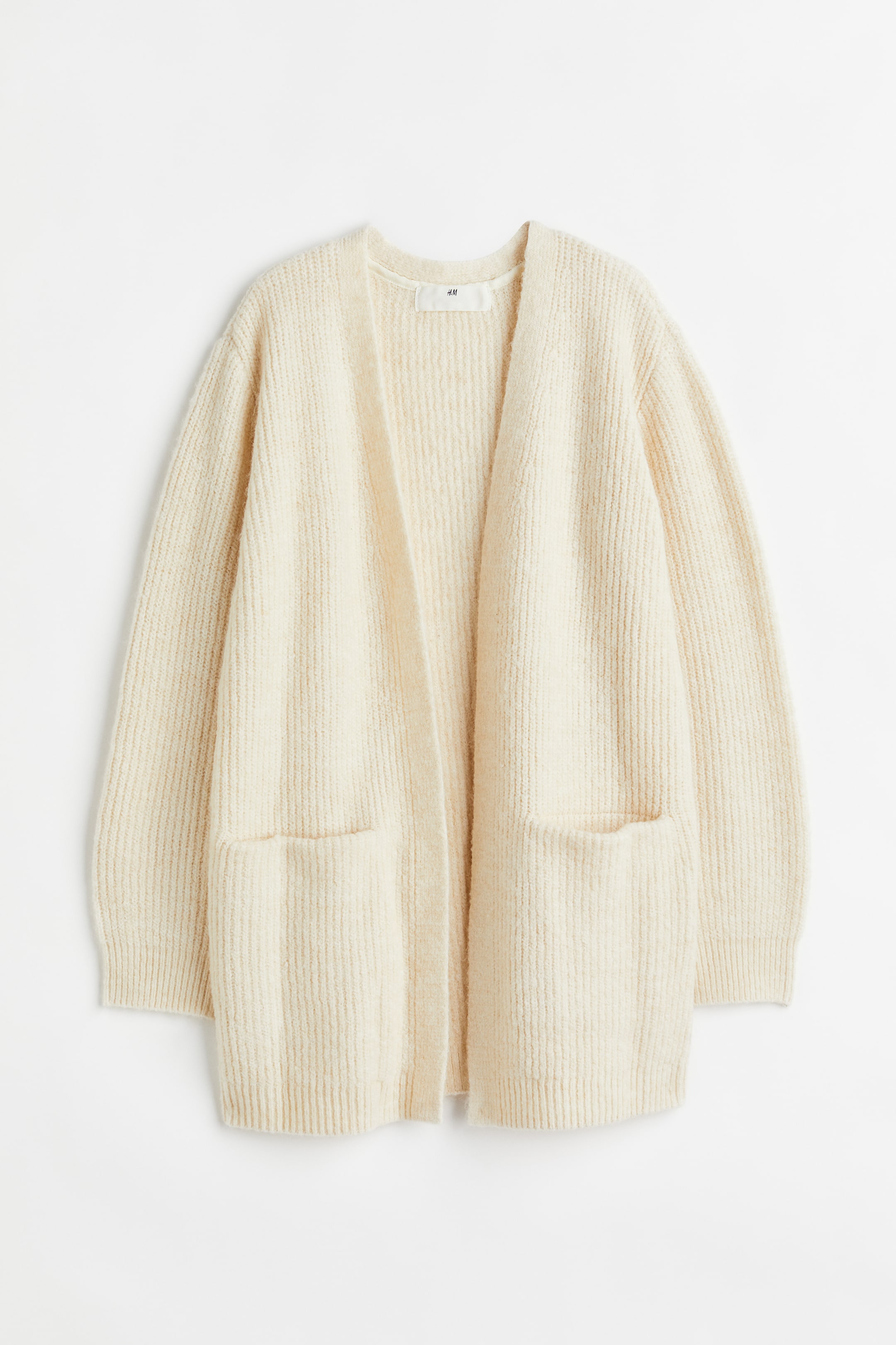 הצגת תמונה גדולה יותר: קרדיגן אוברסייז - לבן טבעי - Kids | H&M IL 1