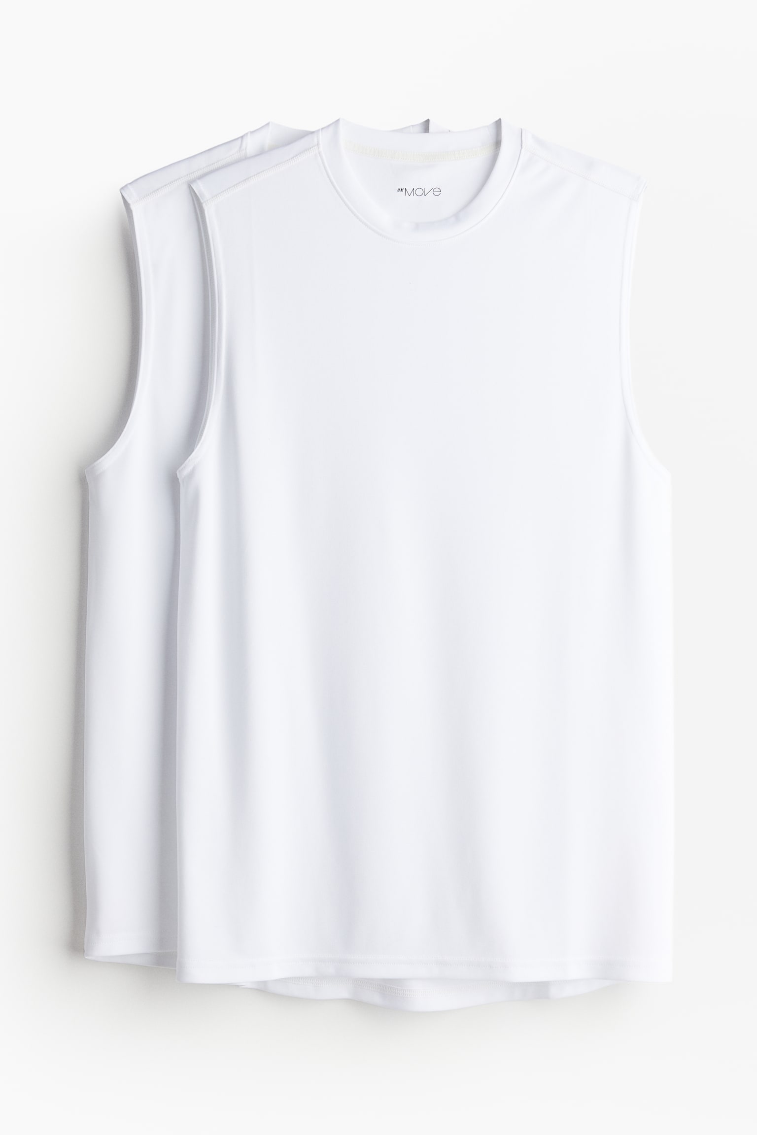 2-pack Regular Fit Activewear Tanks In DryMove™ - White/Grey/White/Black - 1