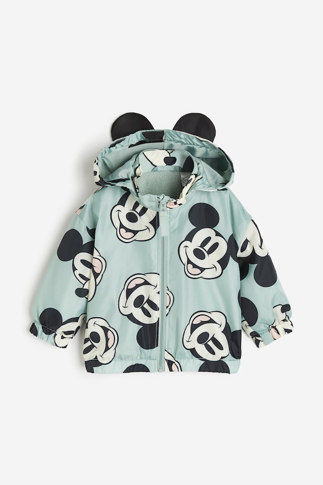 Hooded jacket - Light turquoise/Mickey Mouse/Cream/Minnie Mouse - 1