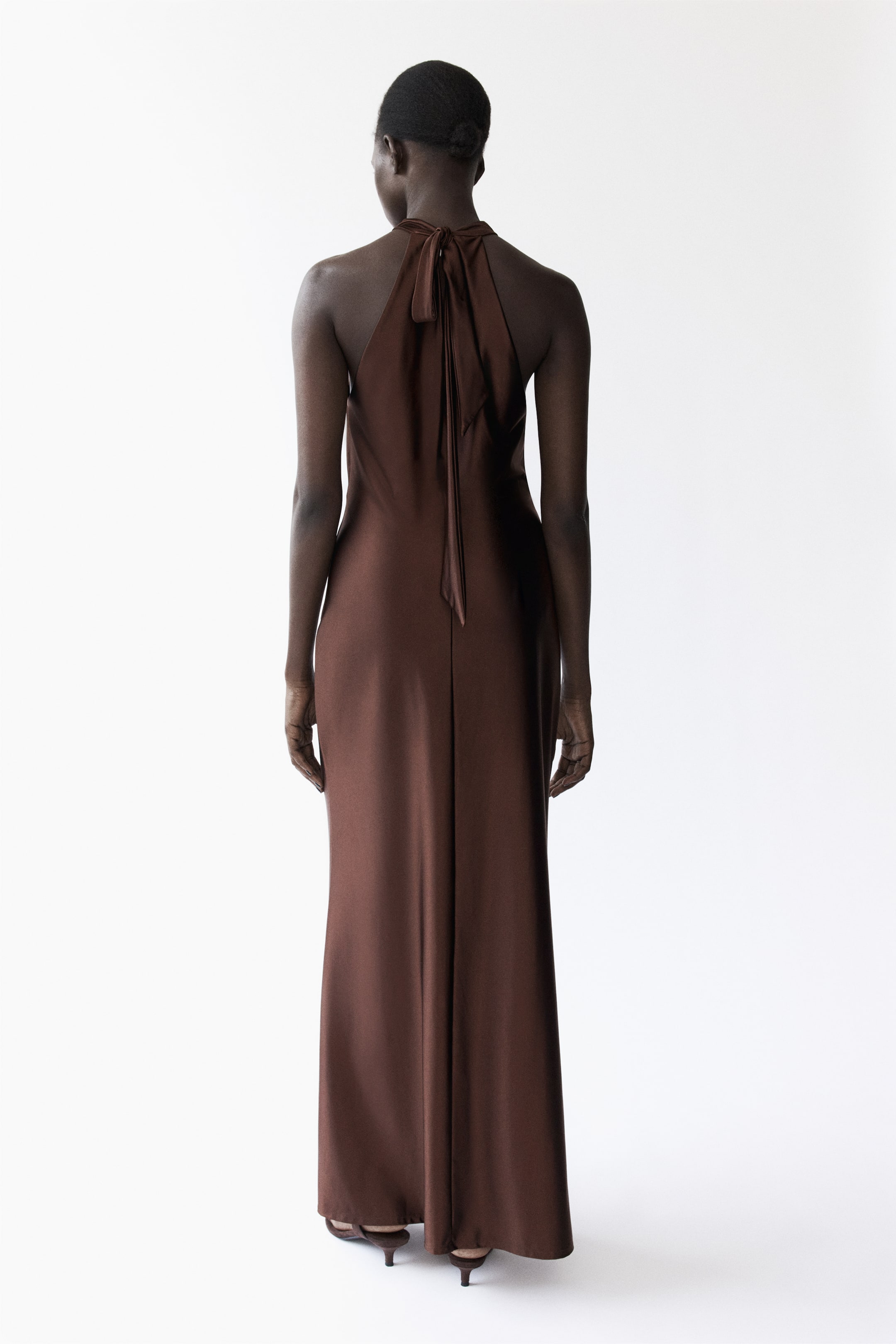 Cowl-Neck Maxi Dress
