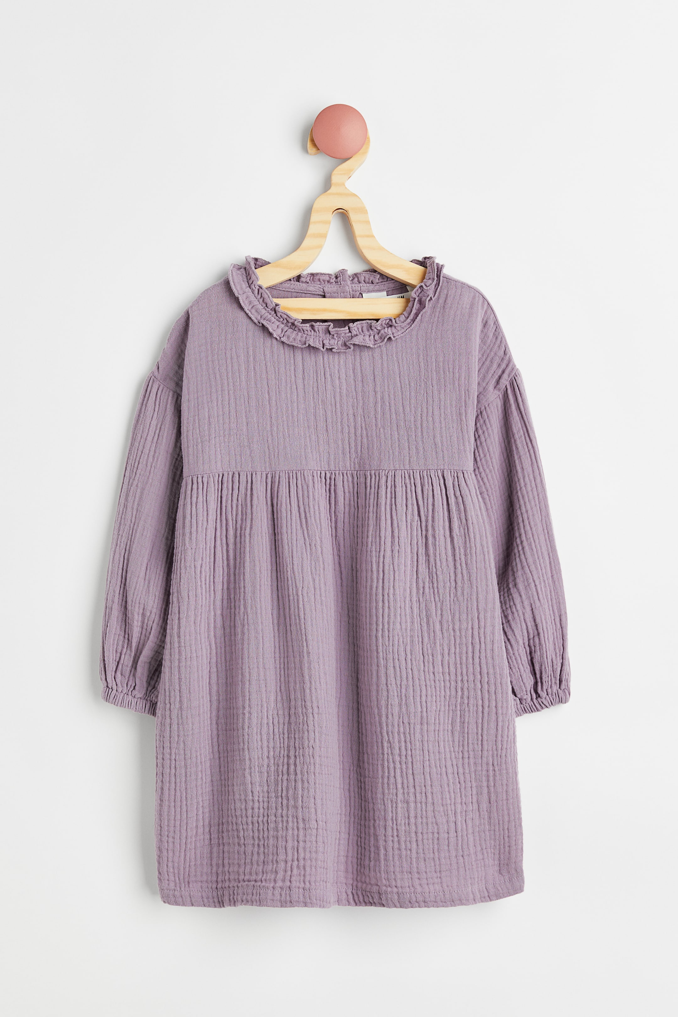 Grotere afbeelding bekijken: Jurk met ballonmouwen - Paars - KINDEREN | H&M BE 1