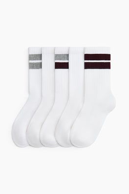5-pack ribbade strumpor