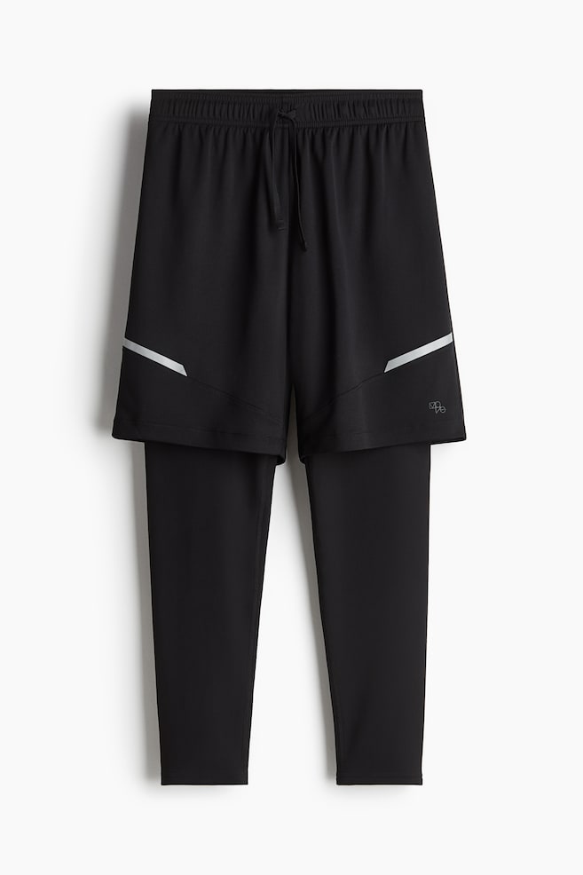 Short de sport double épaisseur - Noir - 1