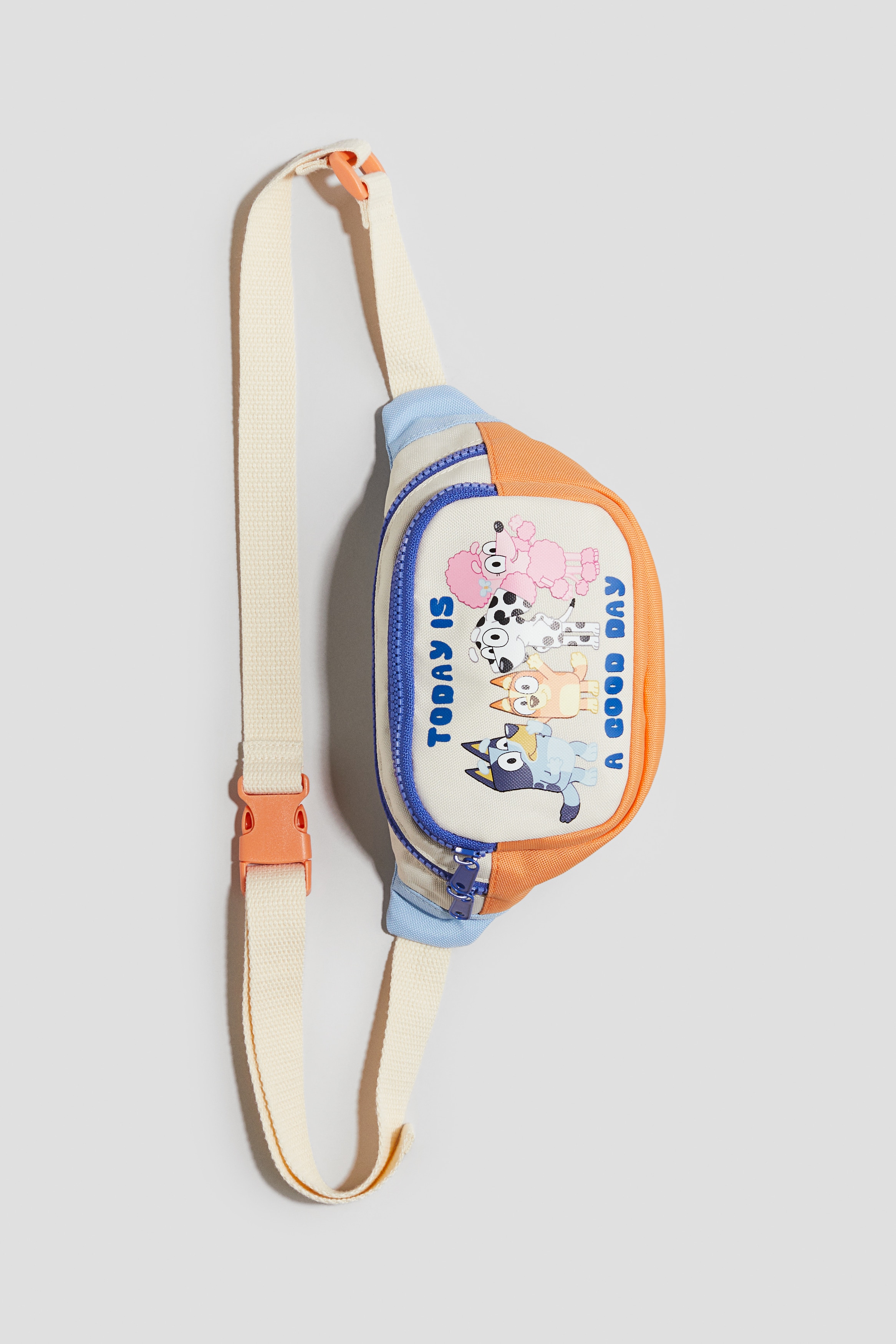 Borsa a tracolla con stampa - Crema/Bluey