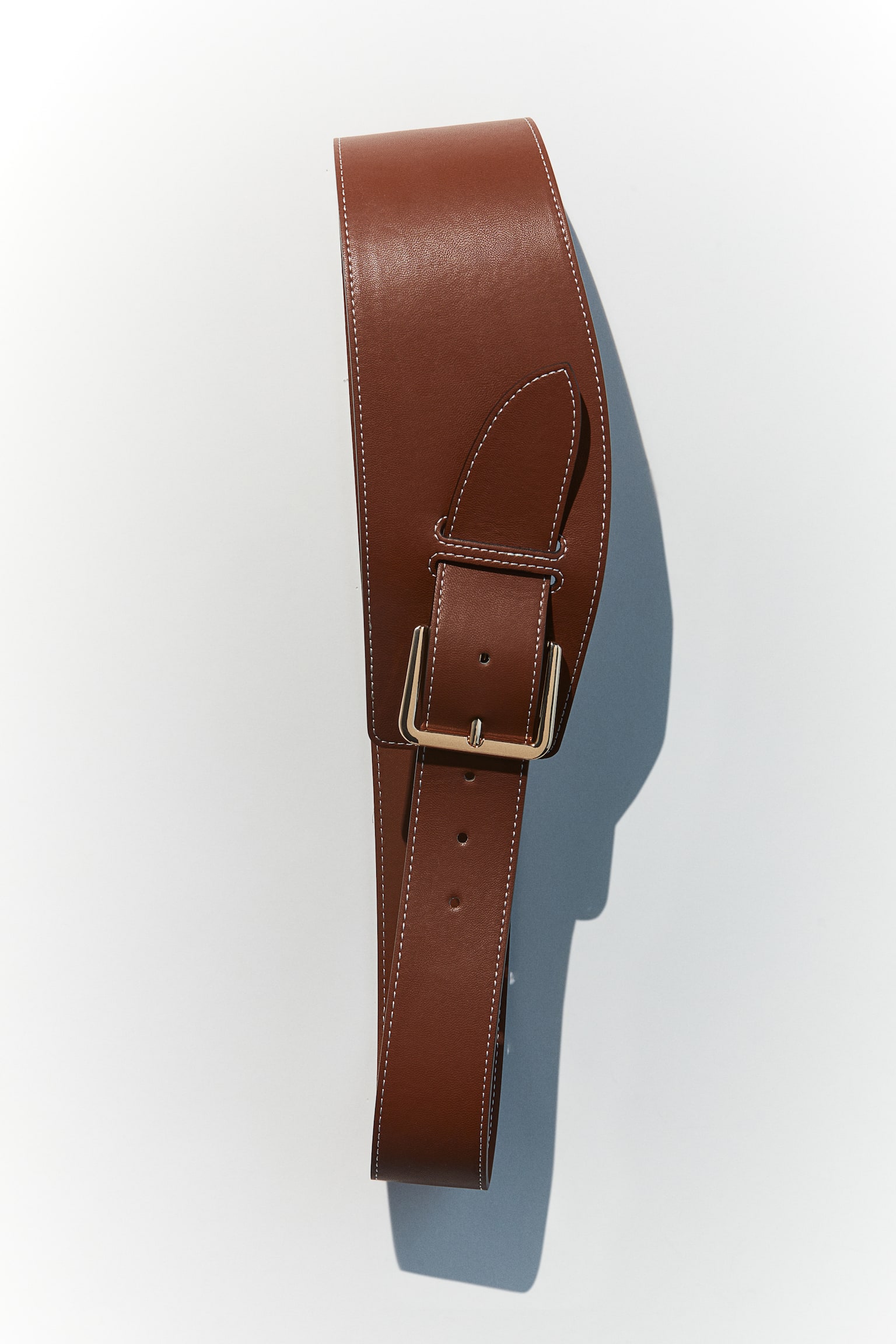 Asymmetric belt - Brown