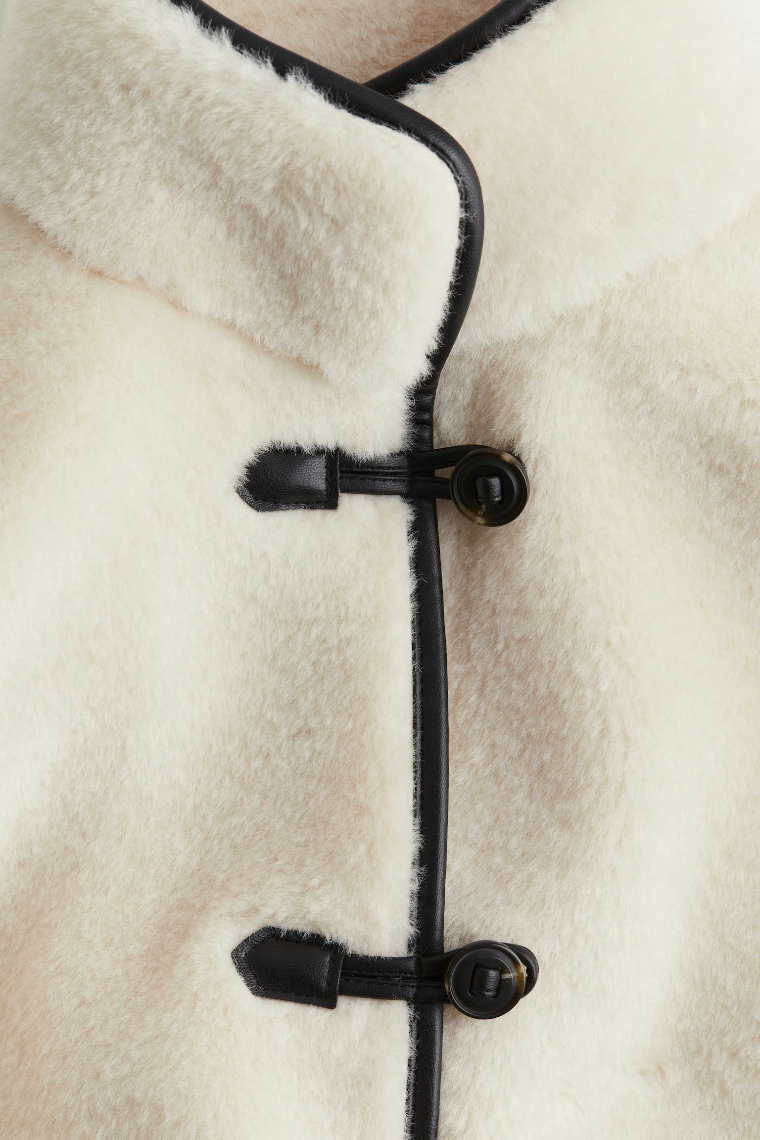 Fluffy jacket - Light beige/Black/Dark beige/Dark brown - 3