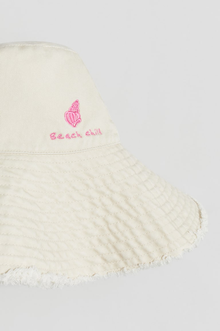 Frayed Bucket Hat Light beige/Beach Chill Kids H&M PH