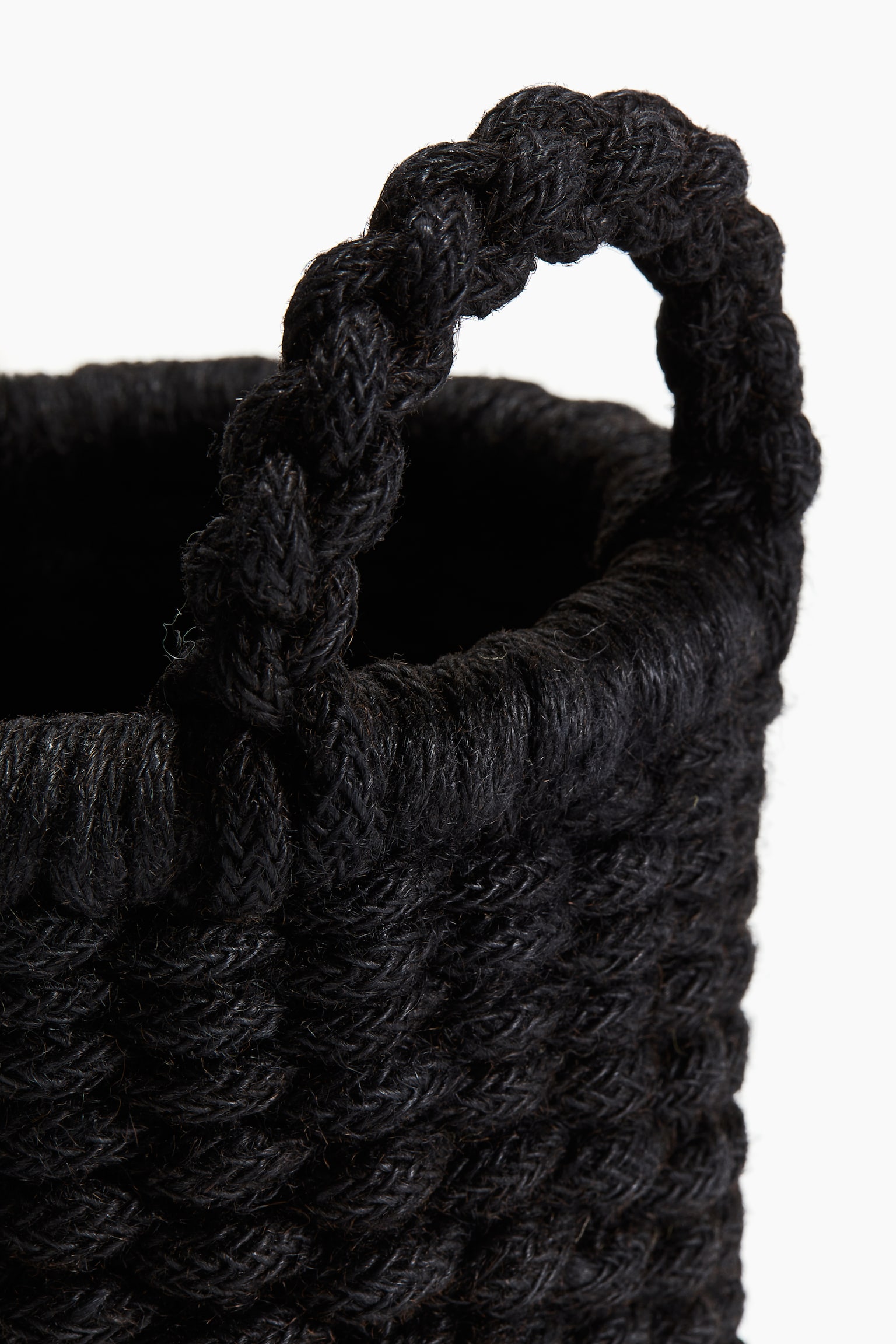 Jute storage basket - Black/Olive green - 3