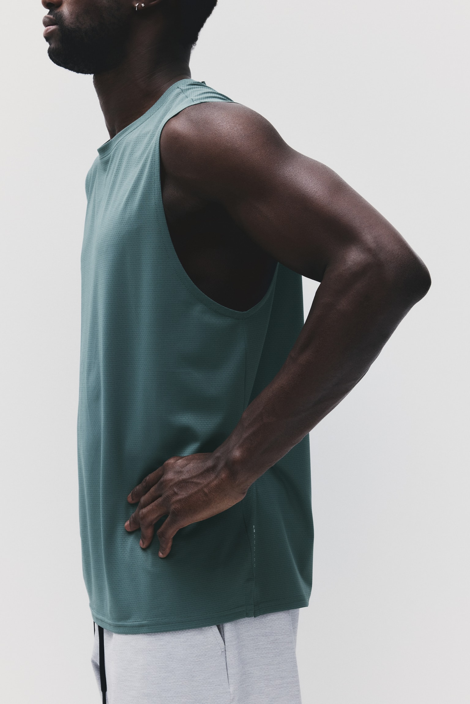 Regular Fit Sports vest top with DryMove™ - Dusty green/Light grey/White/Black - 6