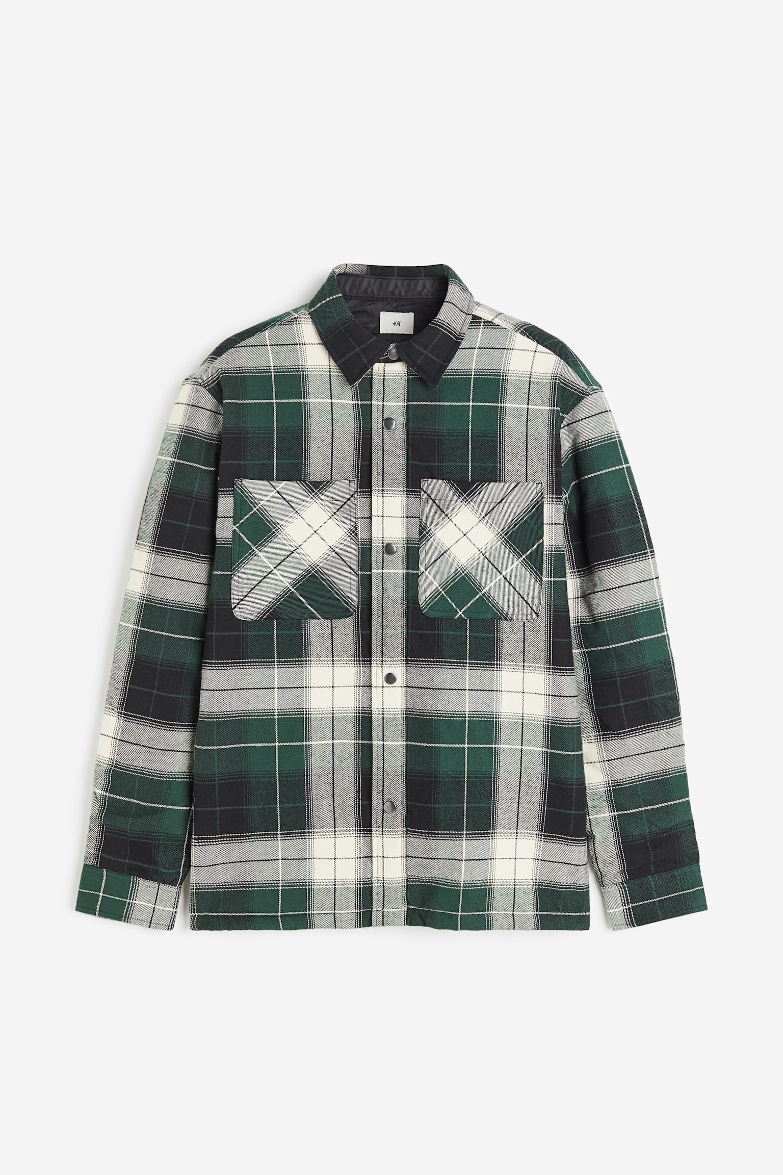 Padded Overshirt - Green/Check/Light beige/Check/Red/Black check/Brown/Check - 1