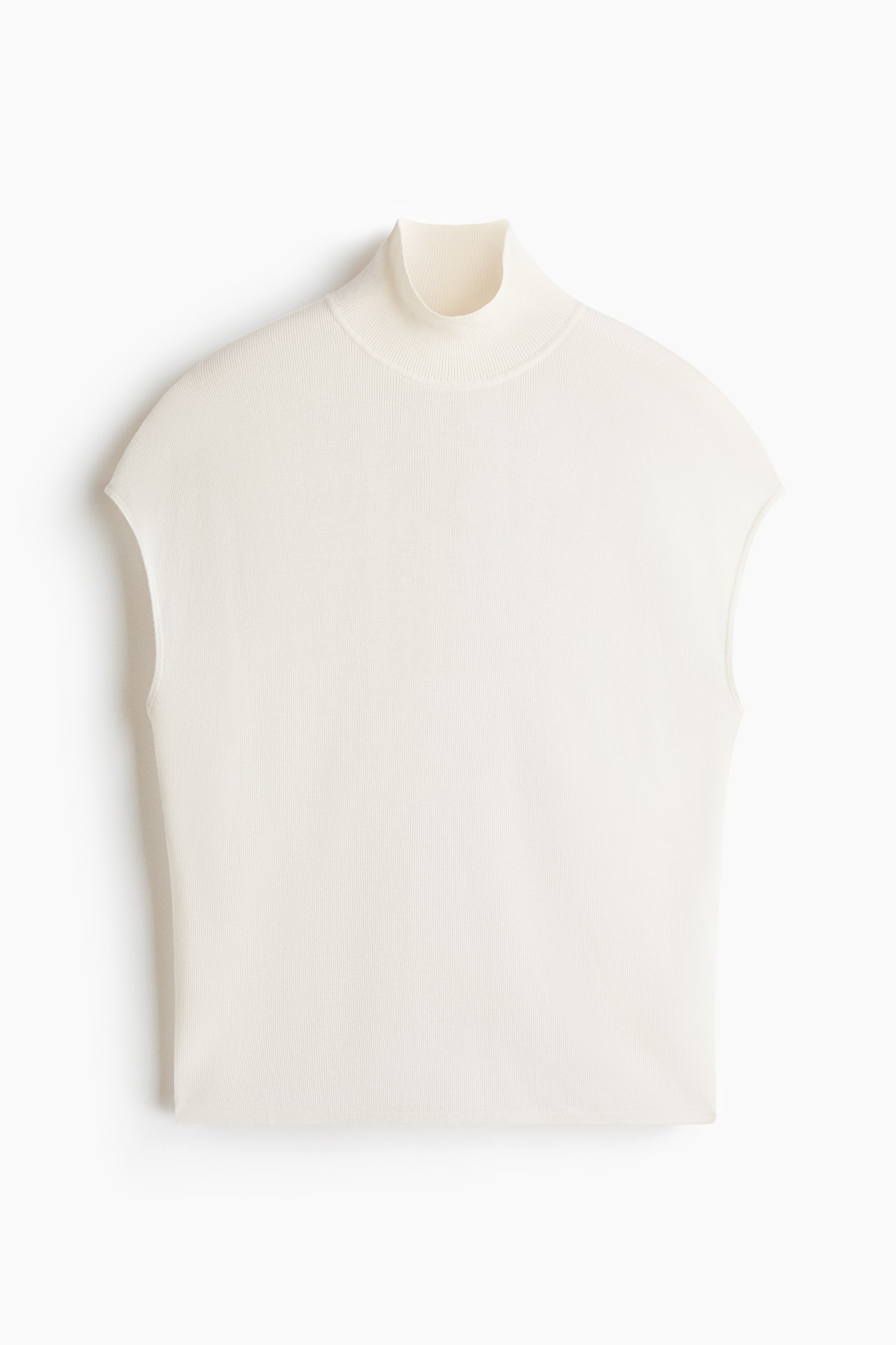 Ver imagen más grande: Lyocell-blend fine-knit turtleneck top - Crema - MUJER | H&M ES 1