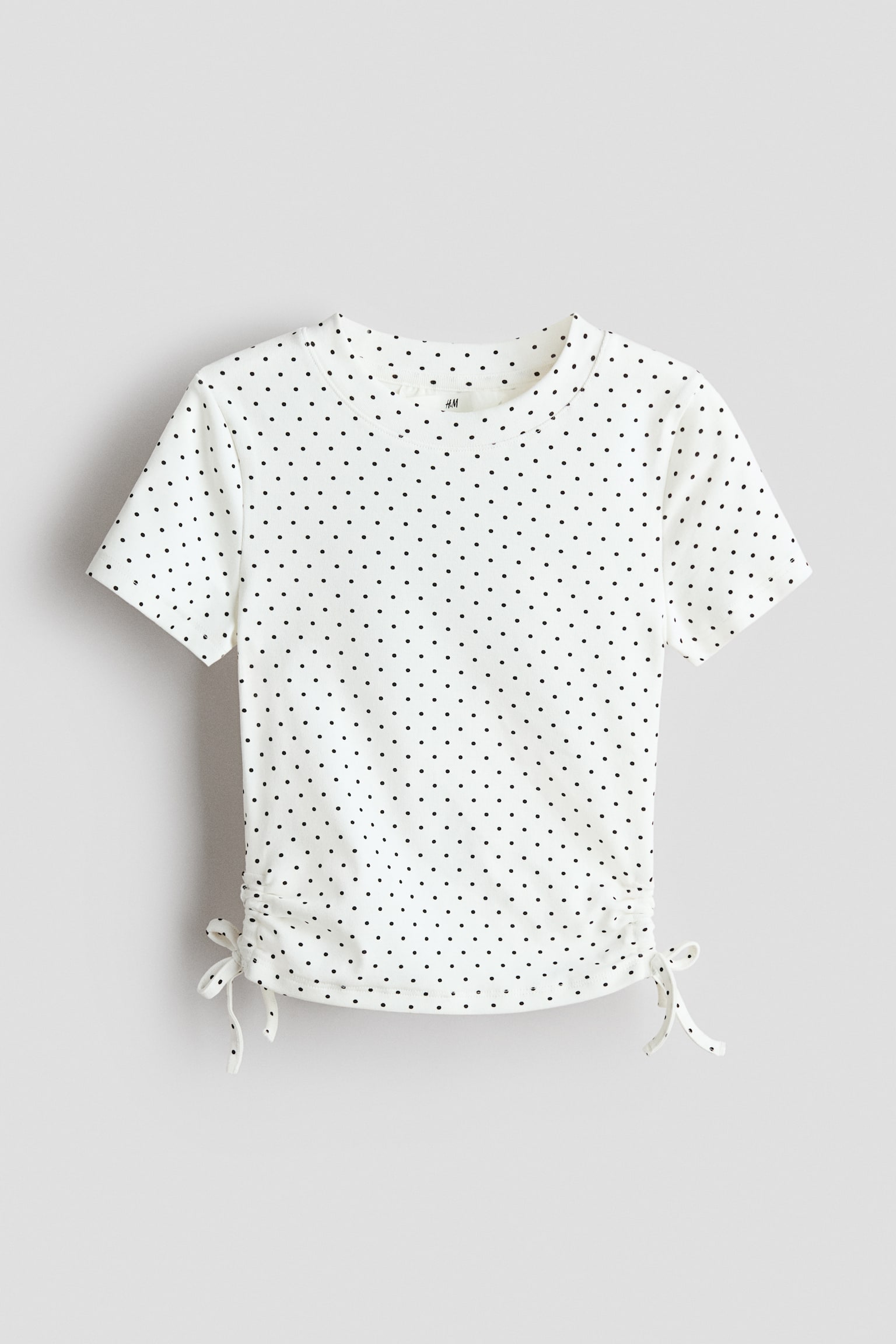 Drawstring-detail cotton top - 1