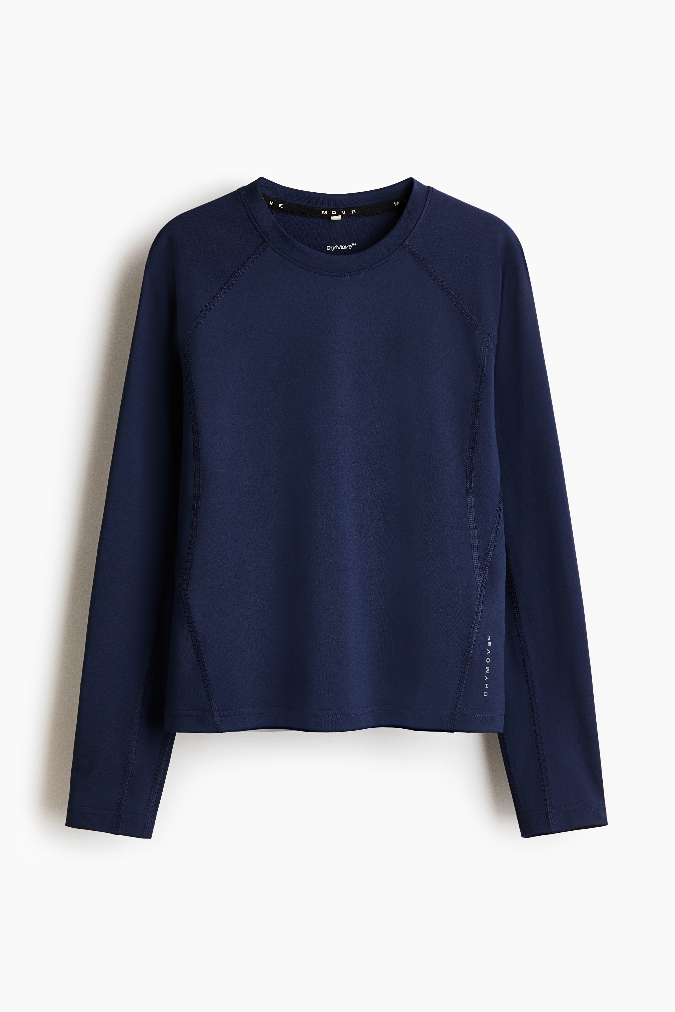 Langarm-Sportshirt mit DryMove™ - Dunkelblau/Schwarz