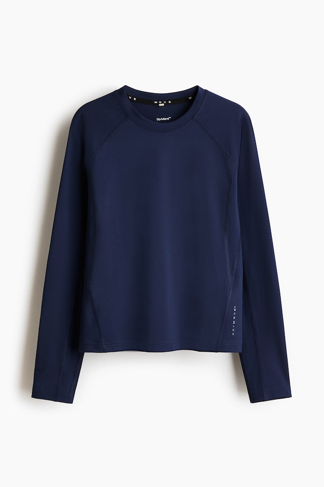 Sporttop met DryMove™ - Slim Fit - Donkerblauw/Zwart - 1