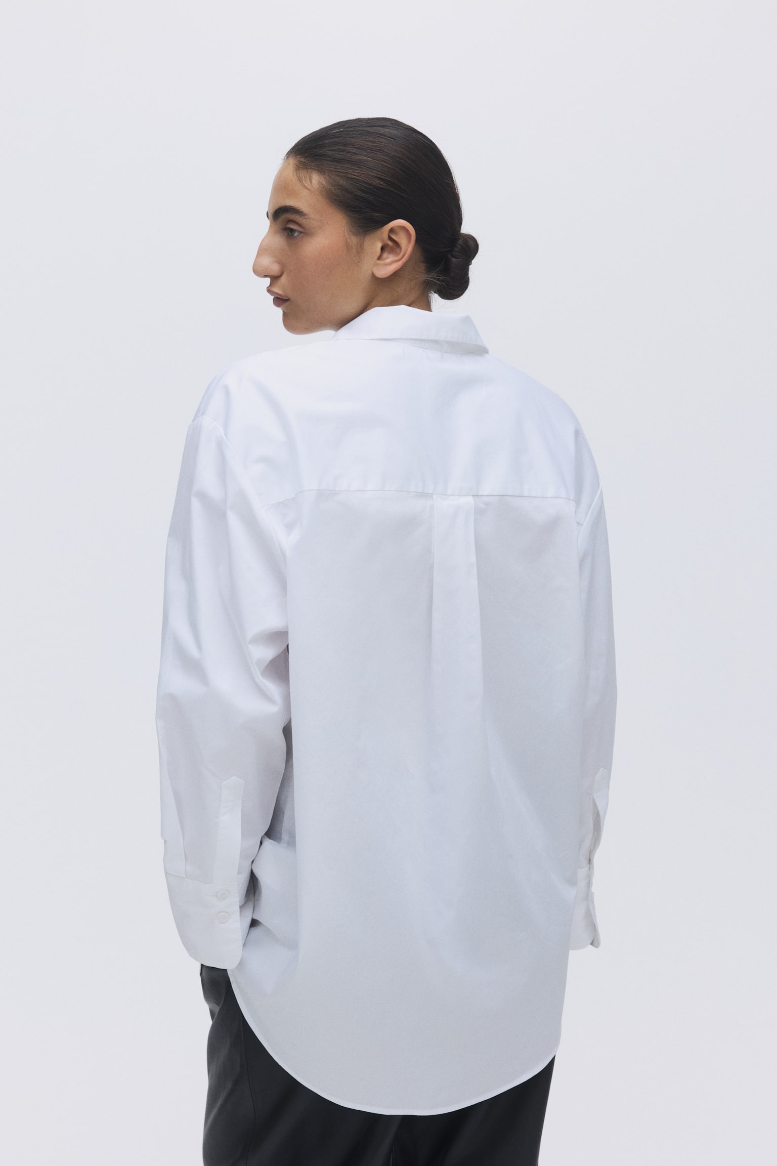 Oversized tuxedo shirt - White - 4