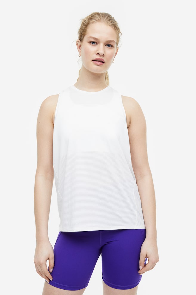 DryMove™ Sports vest top - White/Black/Dark purple - 1