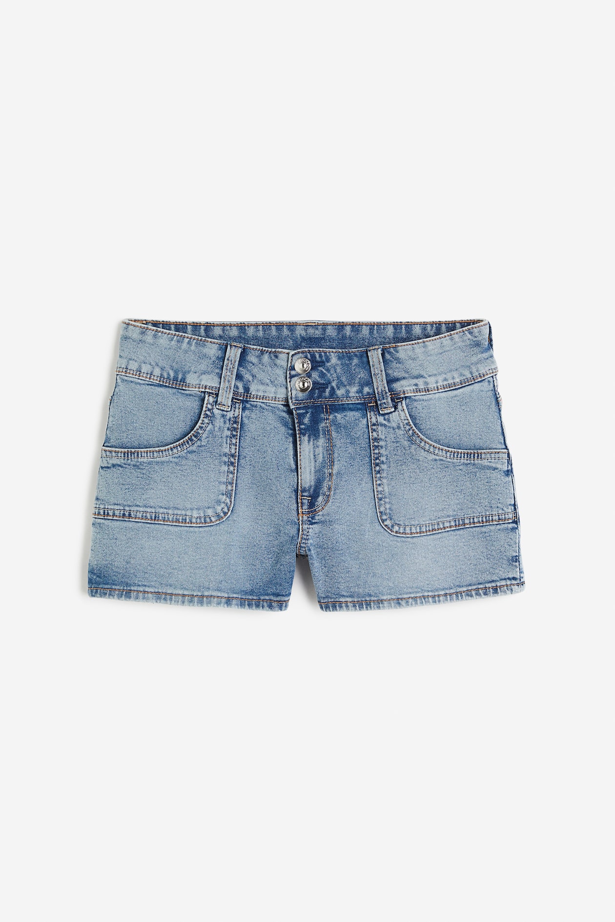 Regular Denim Shorts - Regular waist - Short - Light denim blue ...