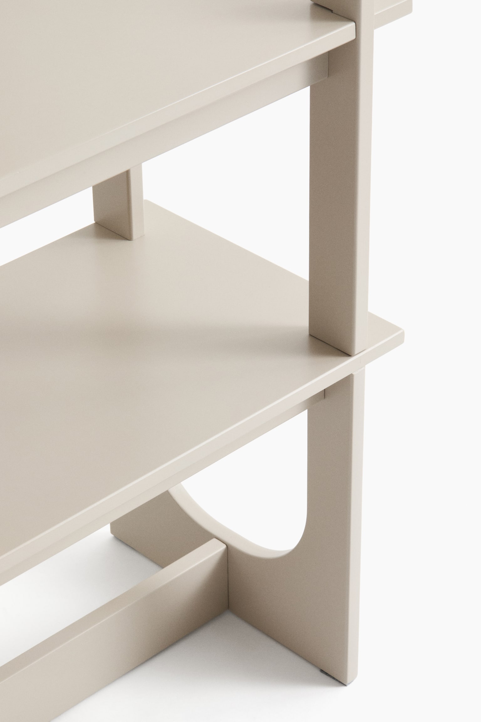 Wooden floor shelf - Light beige/Dark brown - 5