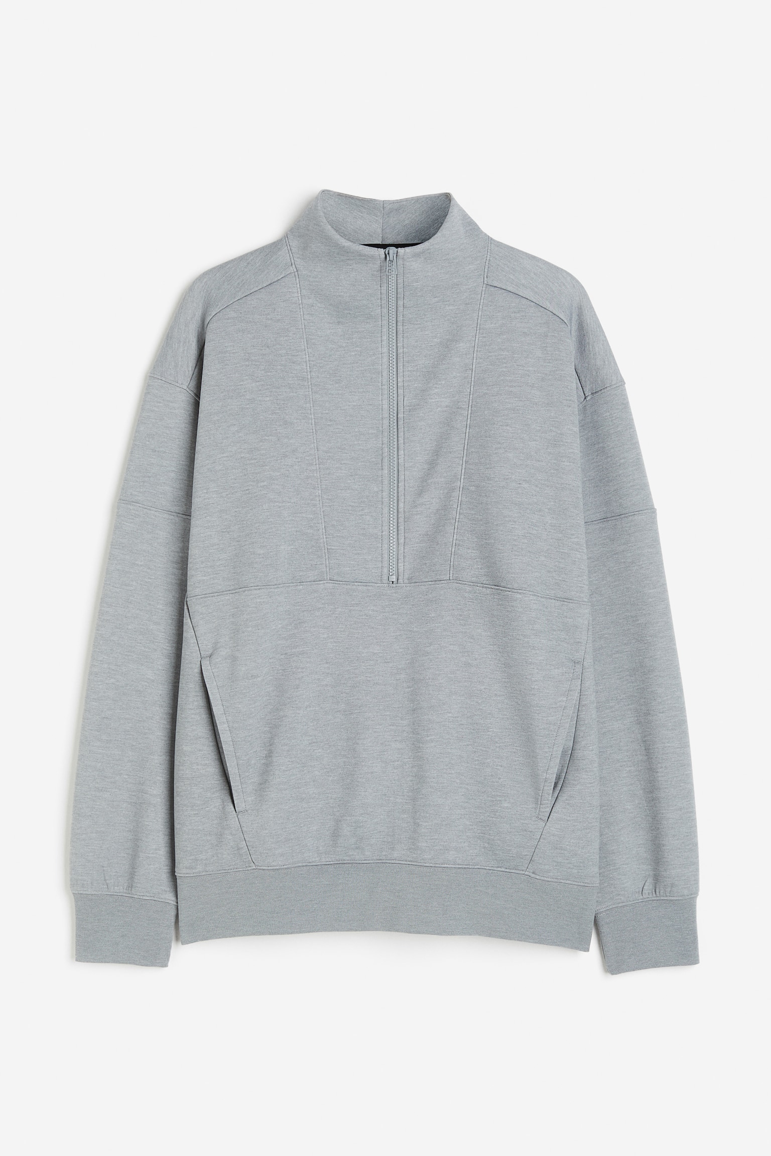 DryMove™ Half Zip Sweater - Grey marle/Black - 1