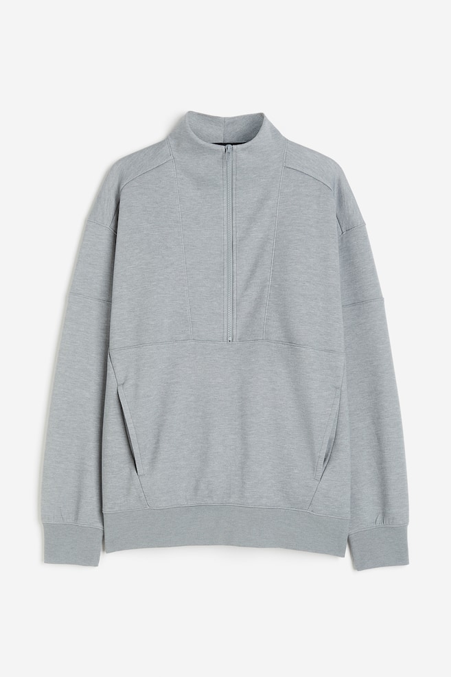 DryMove™ Half-zip sweatshirt - Grey marl/Black - 2
