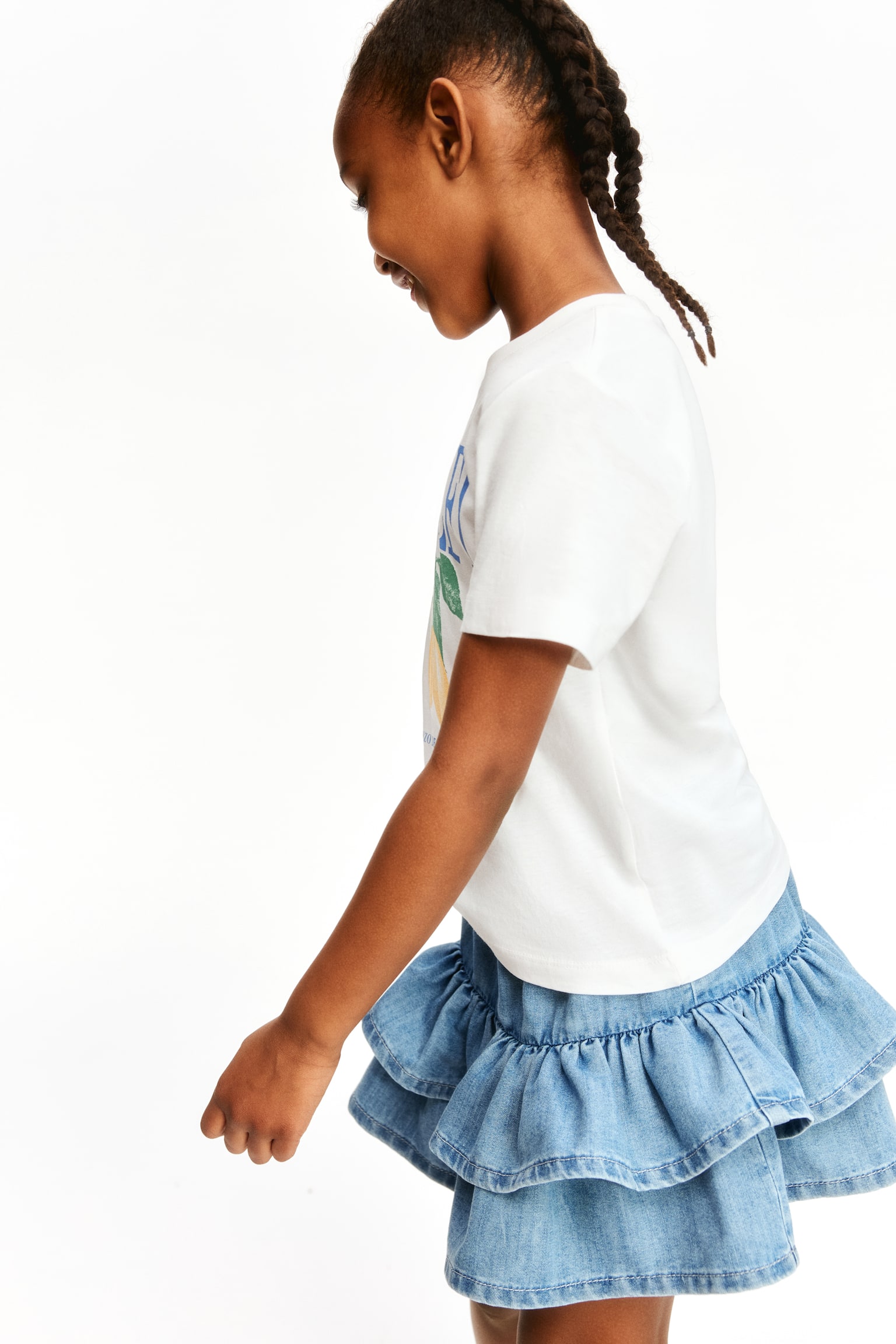 Tiered denim skirt - 4
