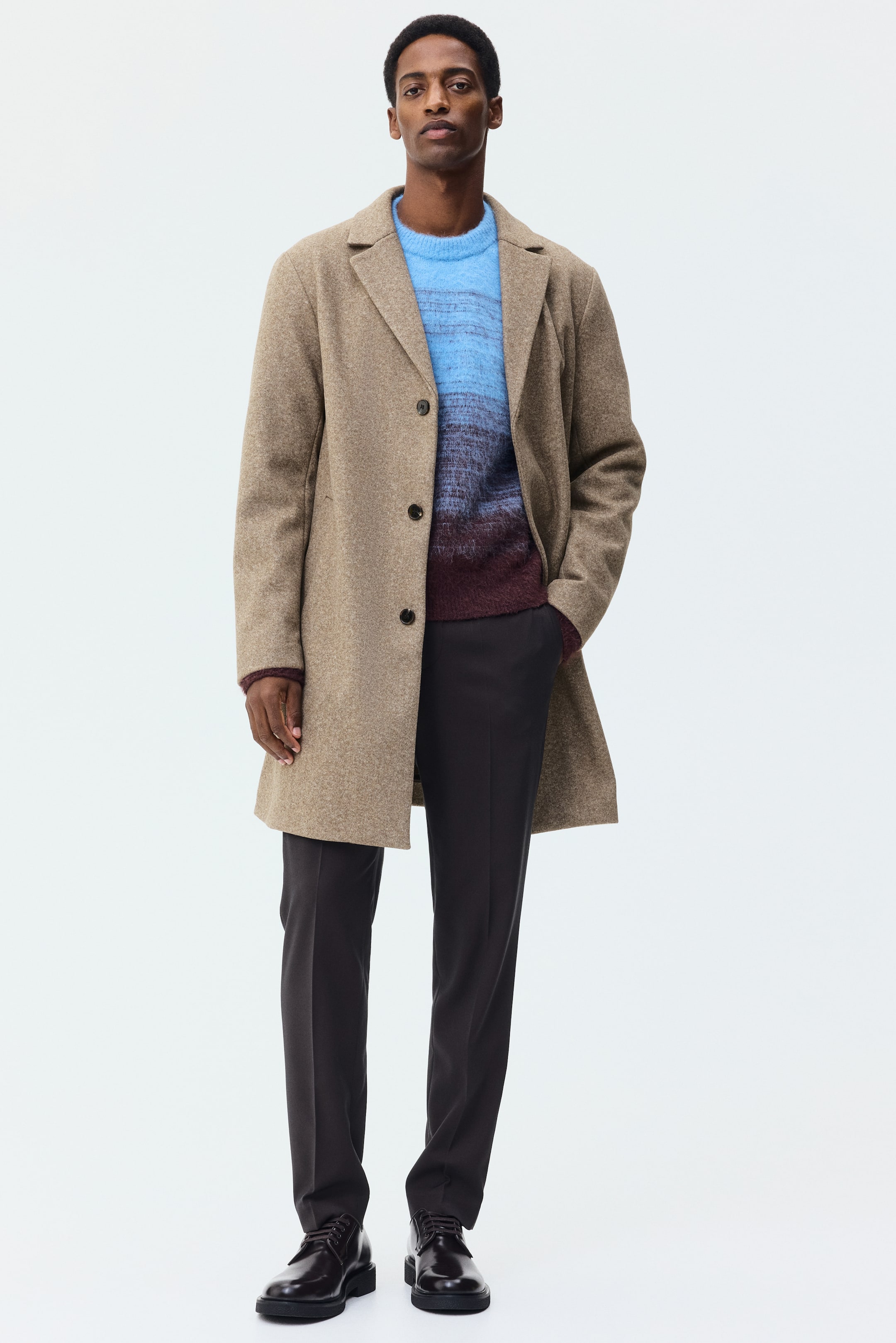 Ver imagen más grande: Abrigo de botonadura sencilla - Beige - HOMBRE | H&M ES 1