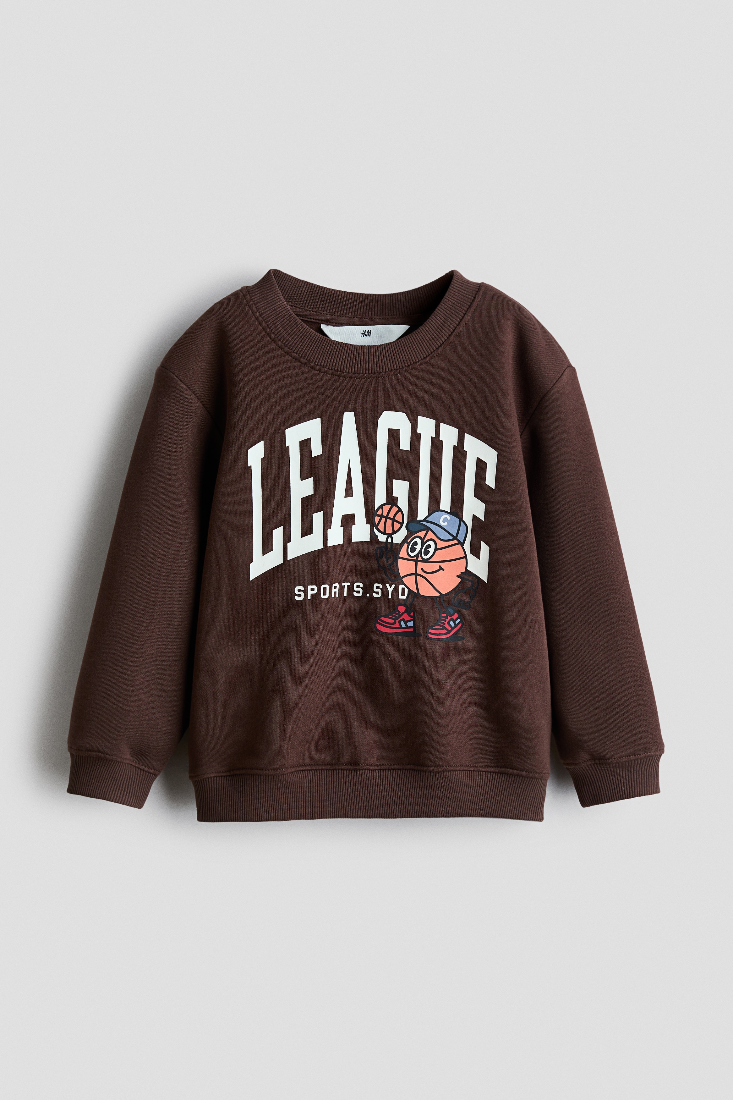 Print Brushed Inside Sweater - Dark brown/League/Light beige/Crocodiles/Dark brown/Stripe/Green/Always Happy