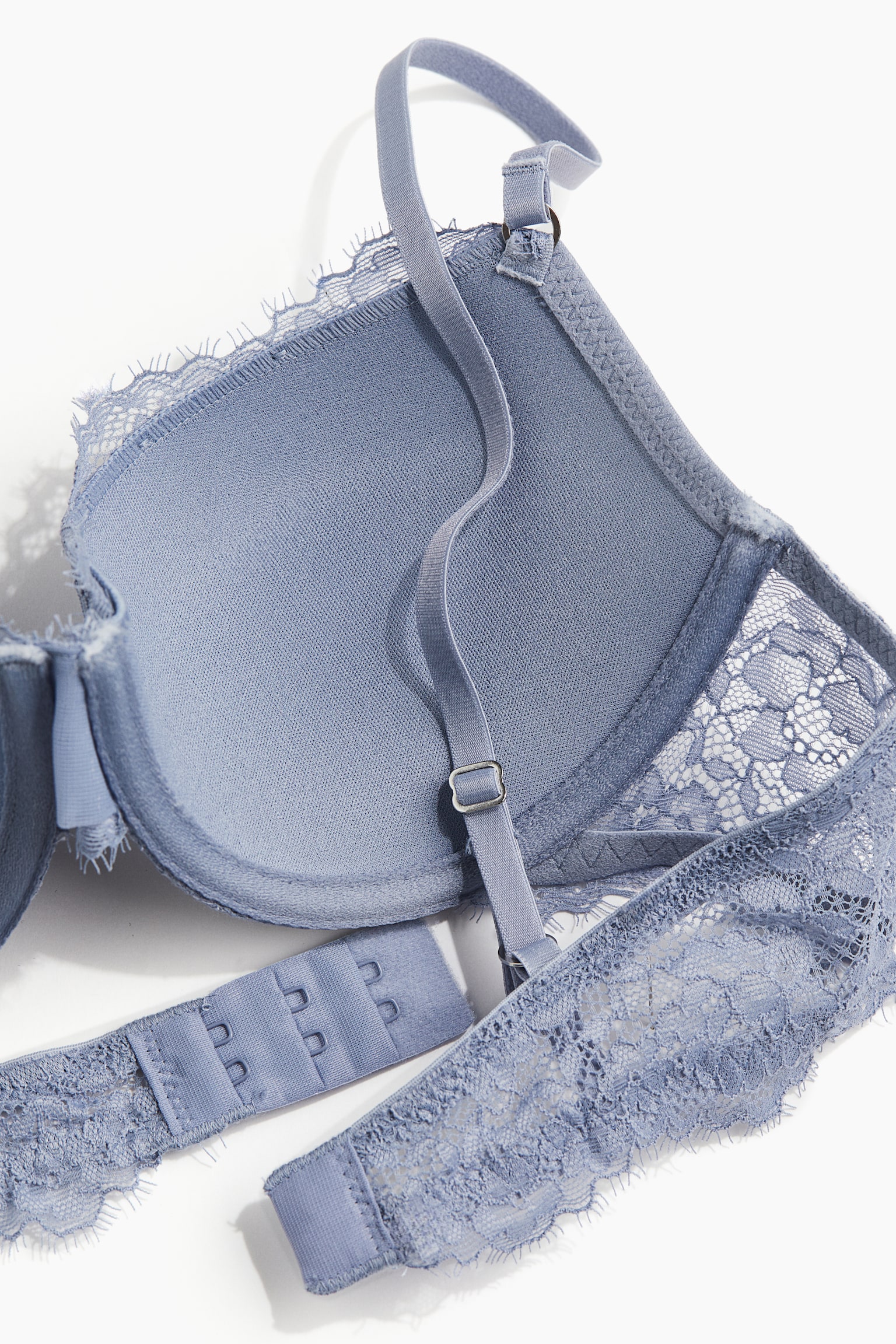 Lace push-up bra - Dusty blue/White/Black/Navy blue - 6