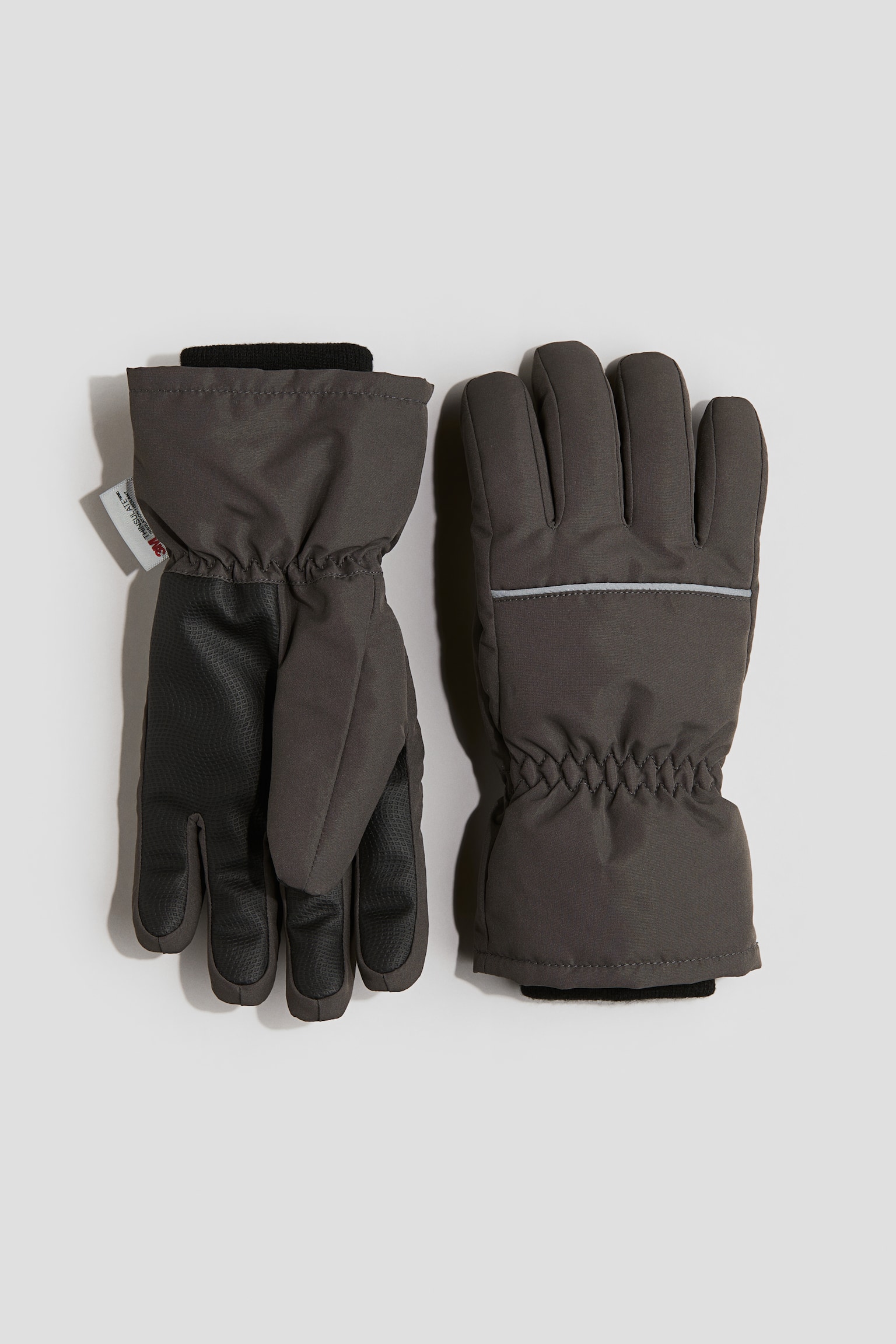 Water-repellent padded gloves - Grey/Black - 1