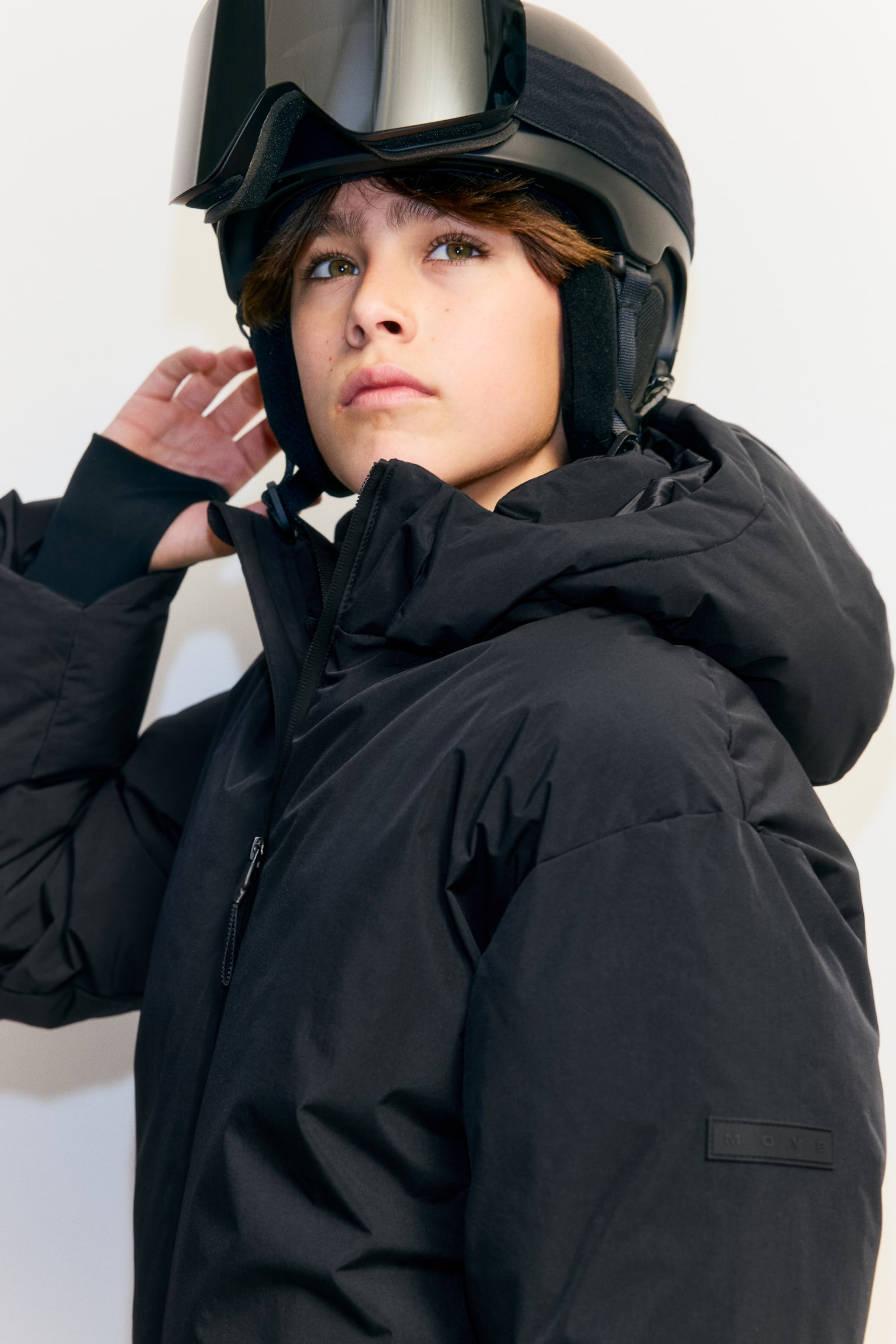 Padded sports jacket with ThermoMove™ - Black/Light beige - 8